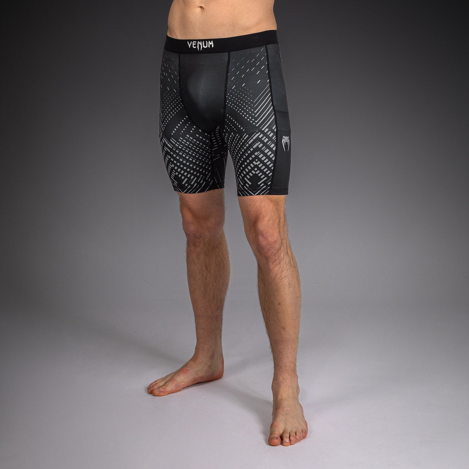 Venum Midnight Fury Vale Tudo Shorts - Black/Grey/Silver  product-type_Compression shorts Venum