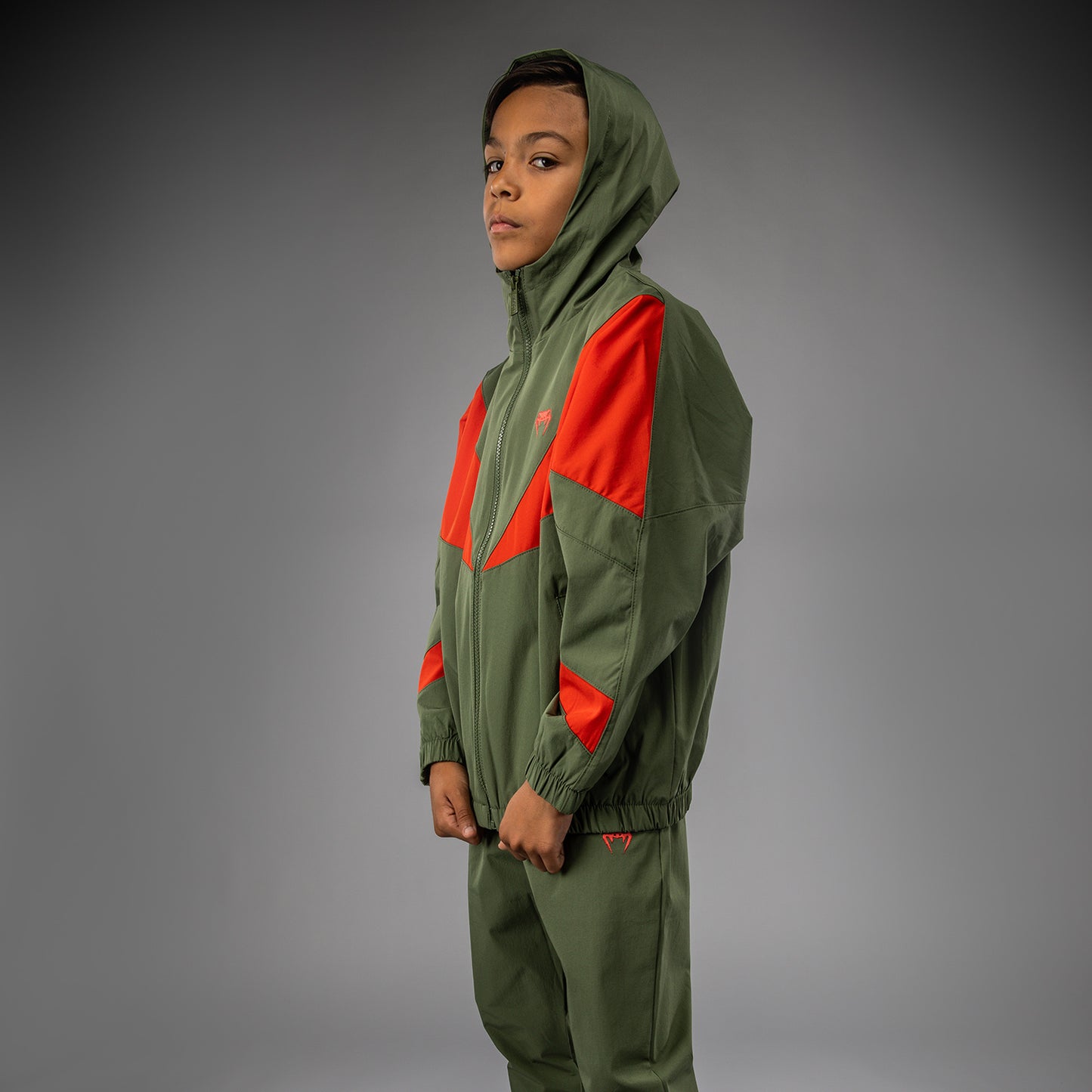 Venum Vectra Kids Track Jacket - Army Green/Orange