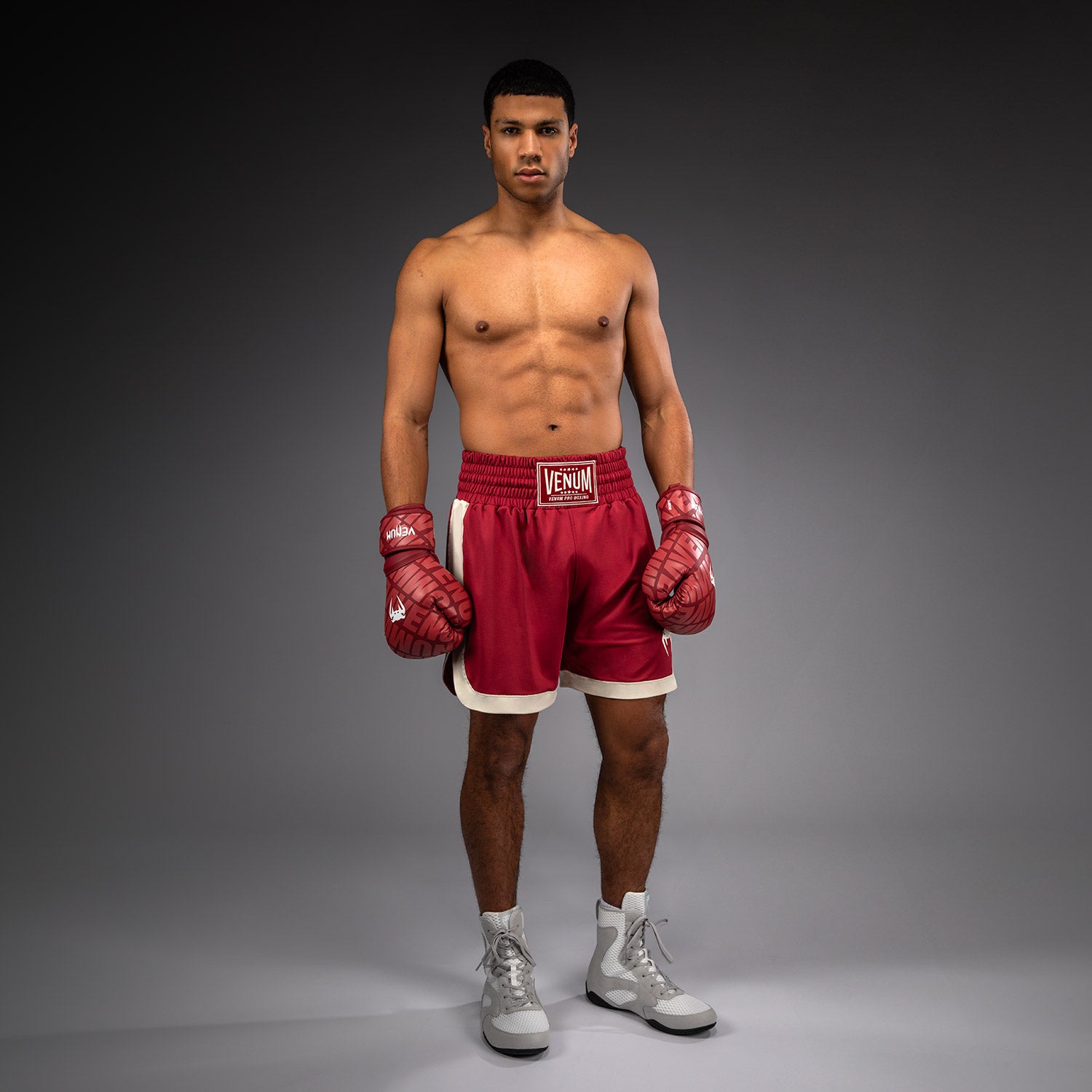 Venum Classic Boxing Shorts – Ruby Red/Ivory  product-type_Boxing shorts Venum