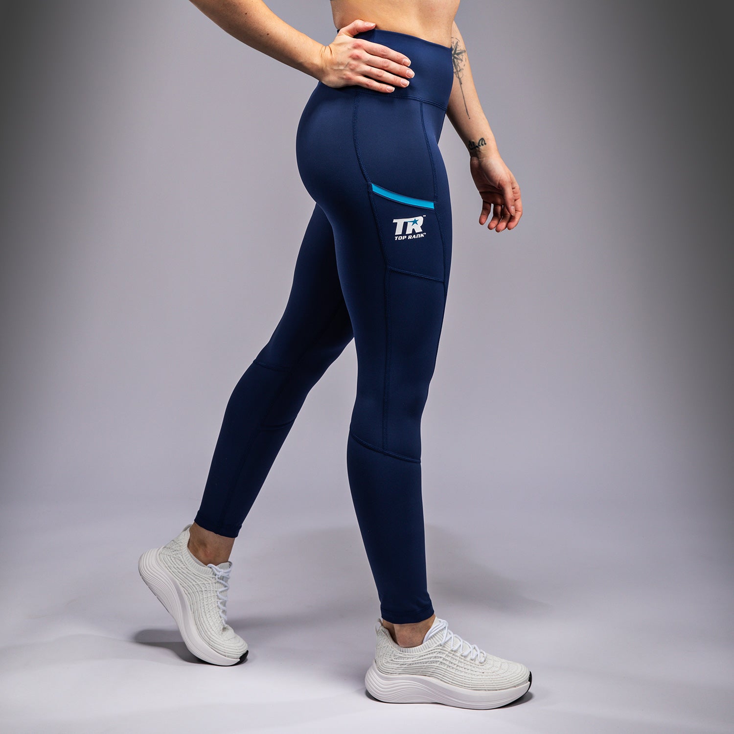 Venum x Top Rank Original Women's 7/8 Leggings - Navy Blue - Venum