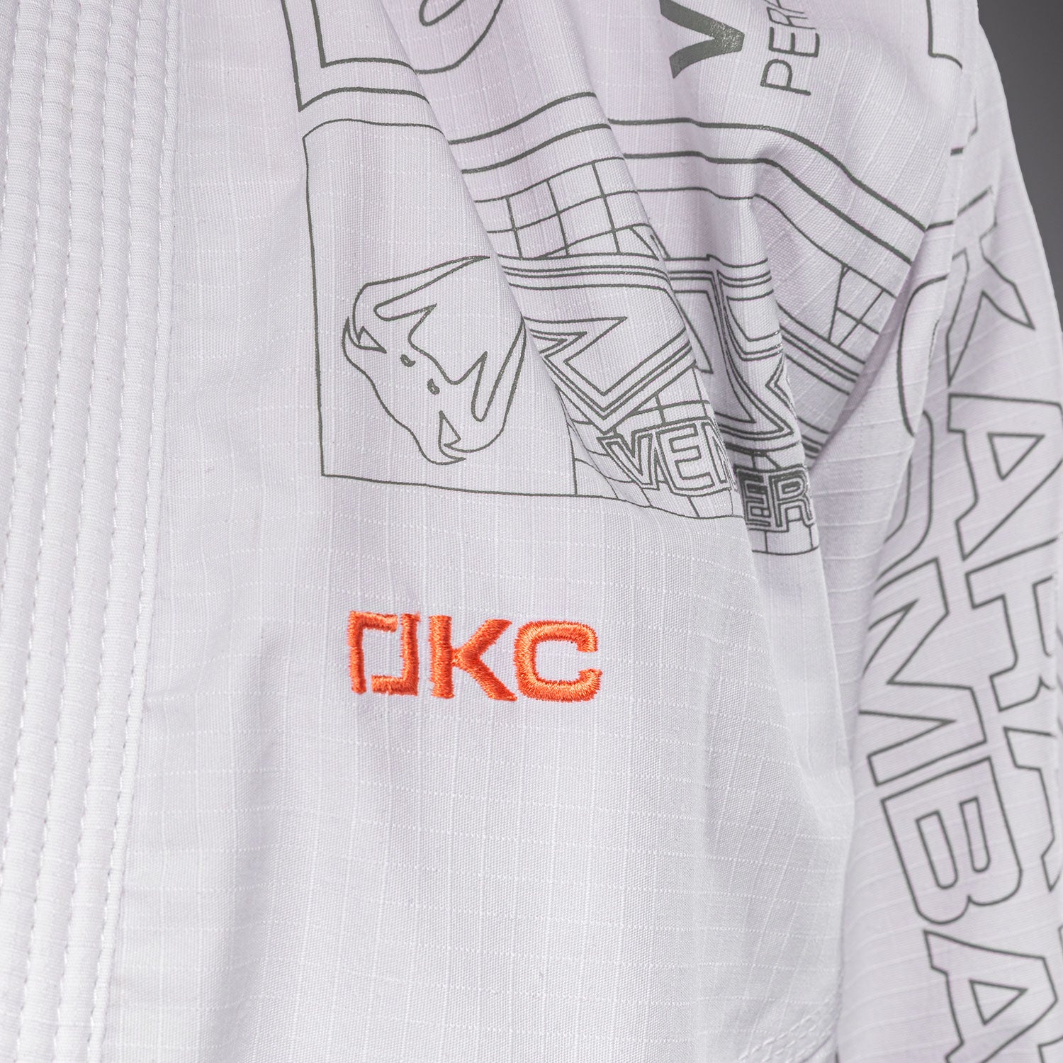 Karate Combat by Venum BJJ Gi - White/Grey  product-type_BJJ Kimonos Venum
