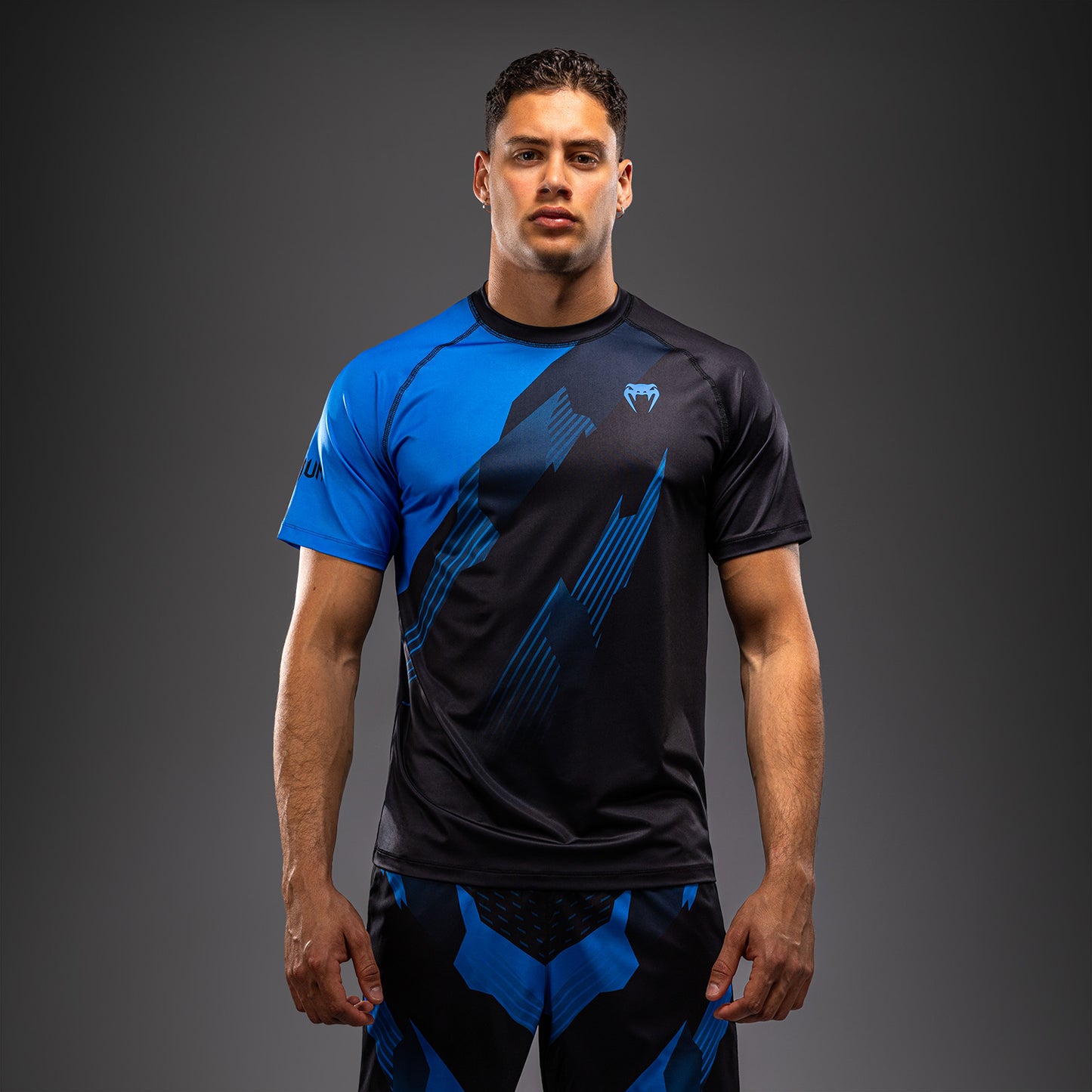 Venum No-Gi 6.0 Dry Tech T-Shirt - Black/Blue  product-type_Dry Tech T-Shirts Venum