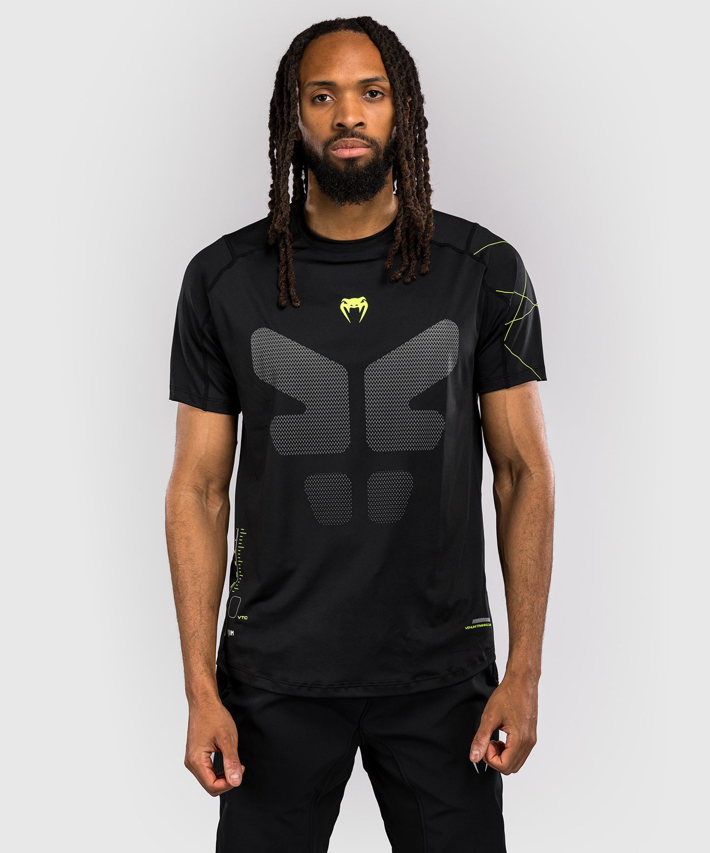 Venum Training Camp 4.0 Dry Tech T-shirt - Black/Neon Green