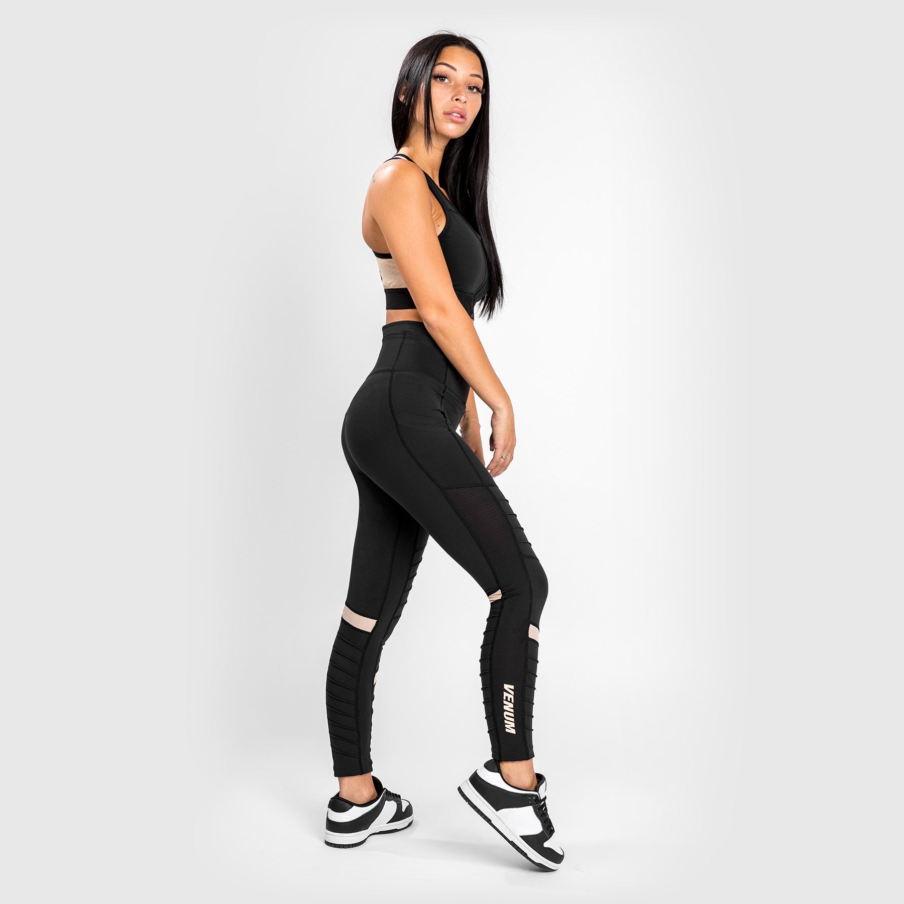 Venum Moto Leggings 7/8 - For Women - Black/Sand - Venum