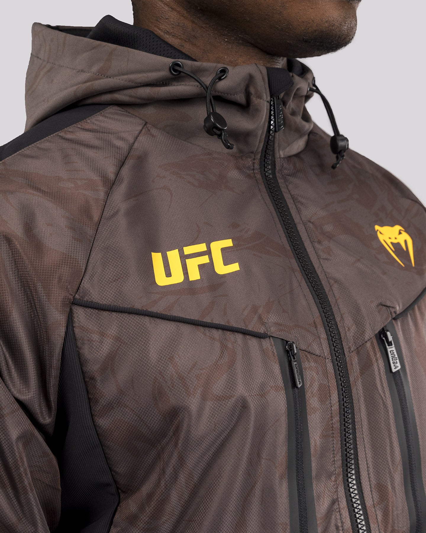 UFC Fusion by Venum Fight Week Men’s Zip Hoodie - Earthen Brown