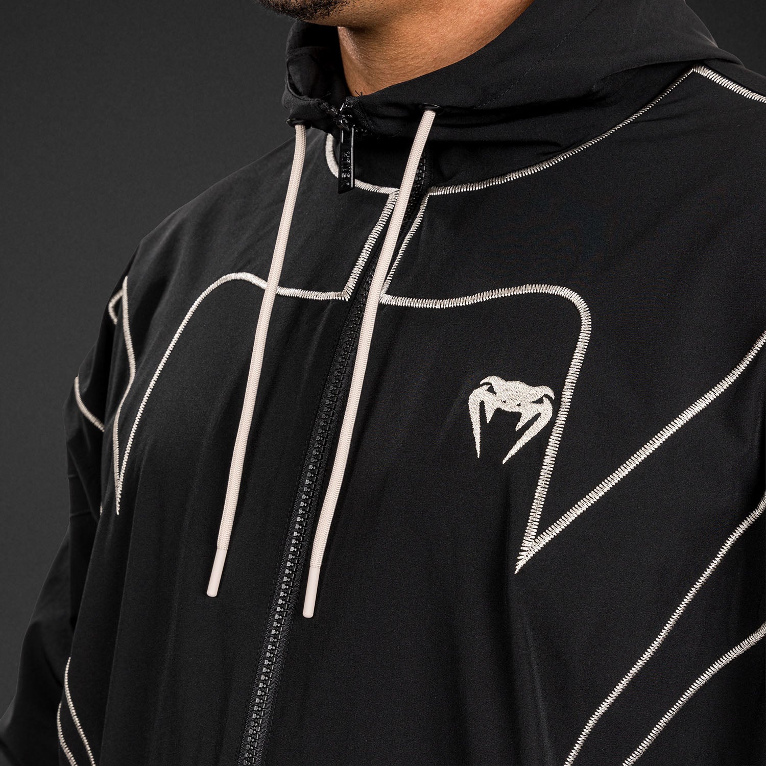 Venum Attack 90 Tracksuit Jacket - Black/White - Venum
