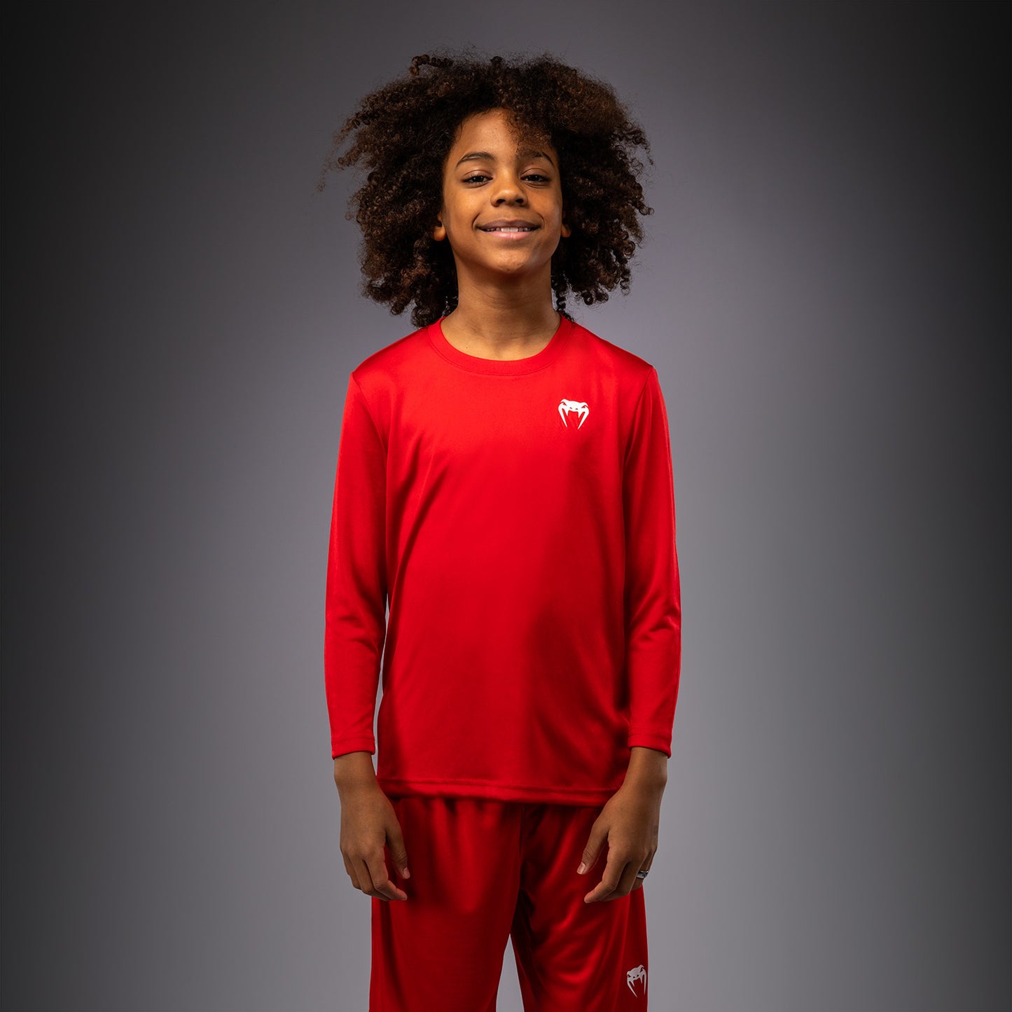 Venum Lineup Youth Performance Long Sleeve T-Shirt Red/White  product-type_Dry Tech T-Shirts Venum
