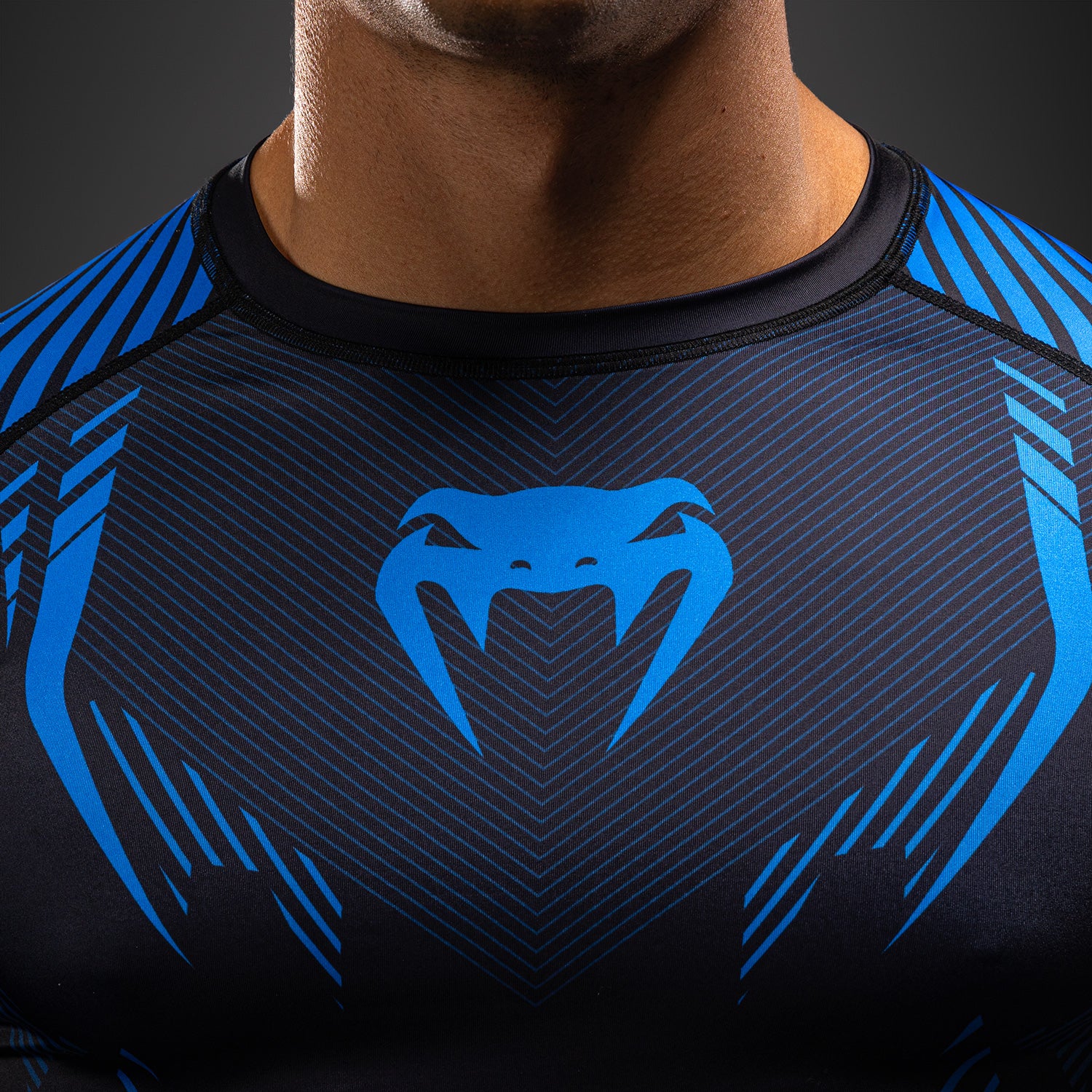 Venum No-Gi 6.0 Long Sleeve Rashguard - Black/Blue  product-type_Compression T-Shirts Venum