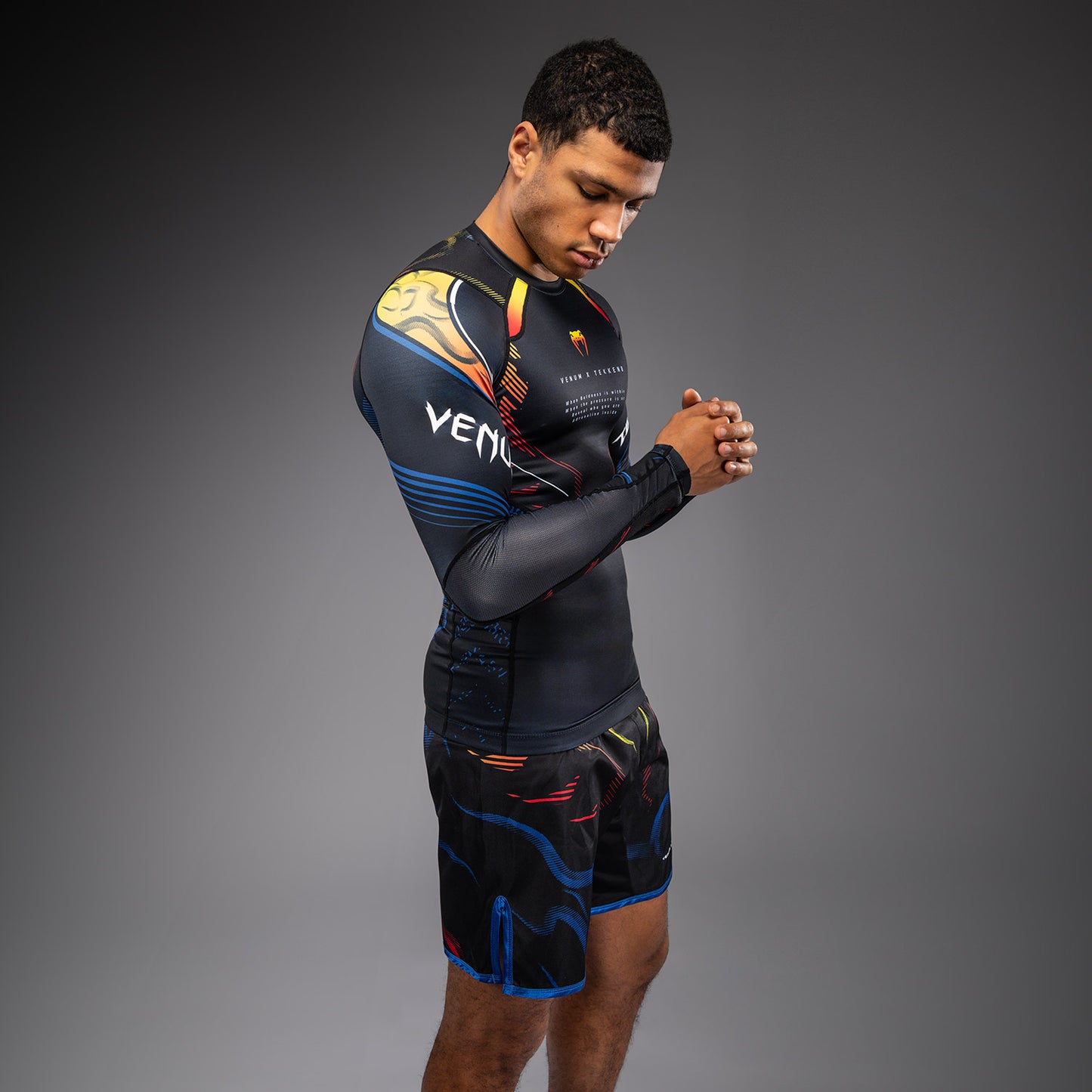 Venum x TEKKEN 8 Long Sleeve Rashguard - Yoshimitsu - Black/Orange