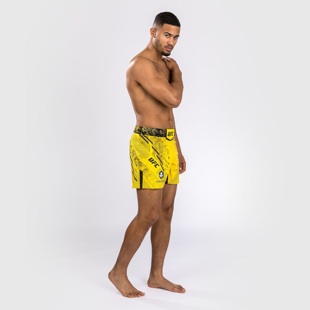 UFC Adrenaline by Venum Personalized Authentic Fight Night Men's Fight Short - Short Fit - Yellow