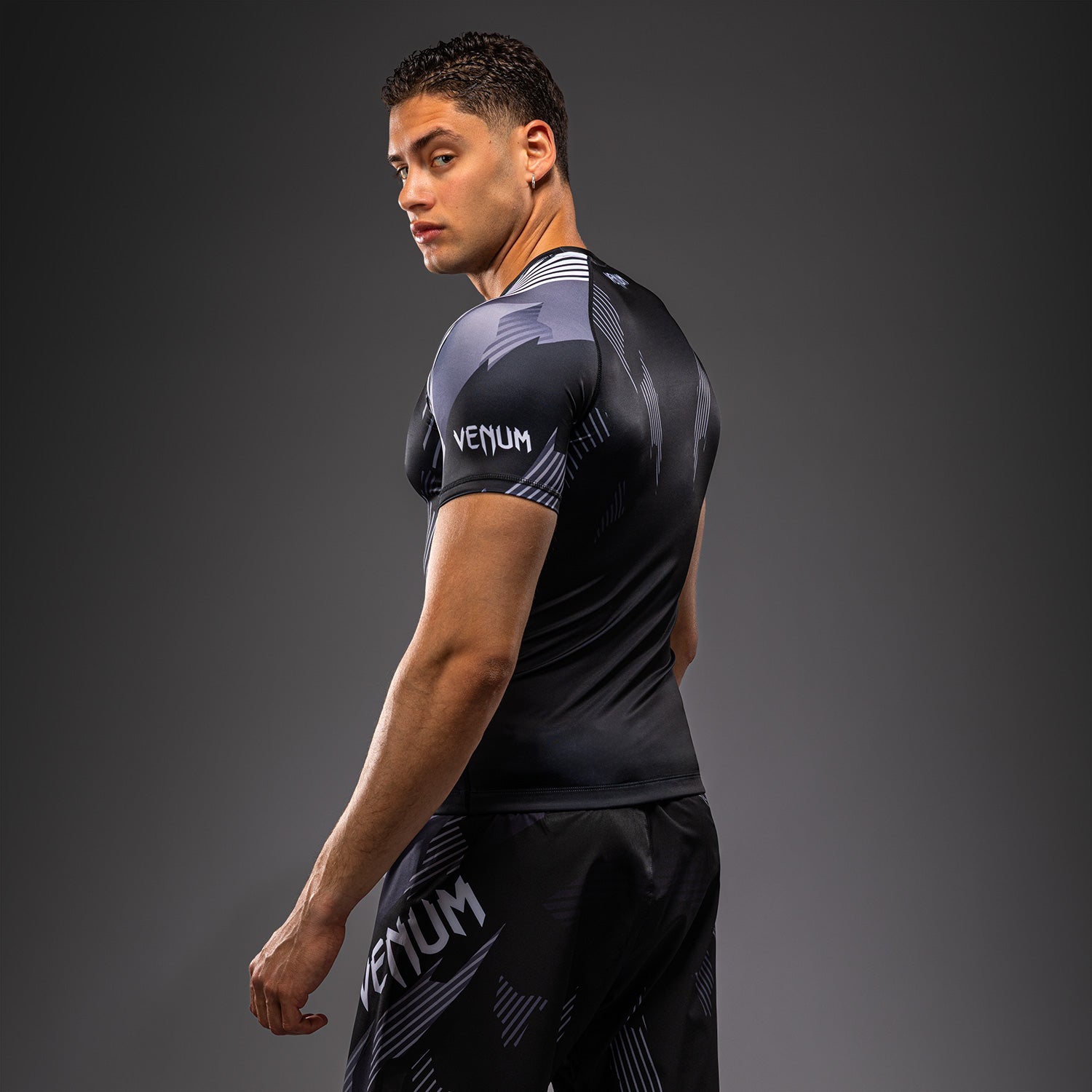 Venum No-Gi 6.0 Short Sleeve Rashguard - Black/White  product-type_Compression T-Shirts Venum