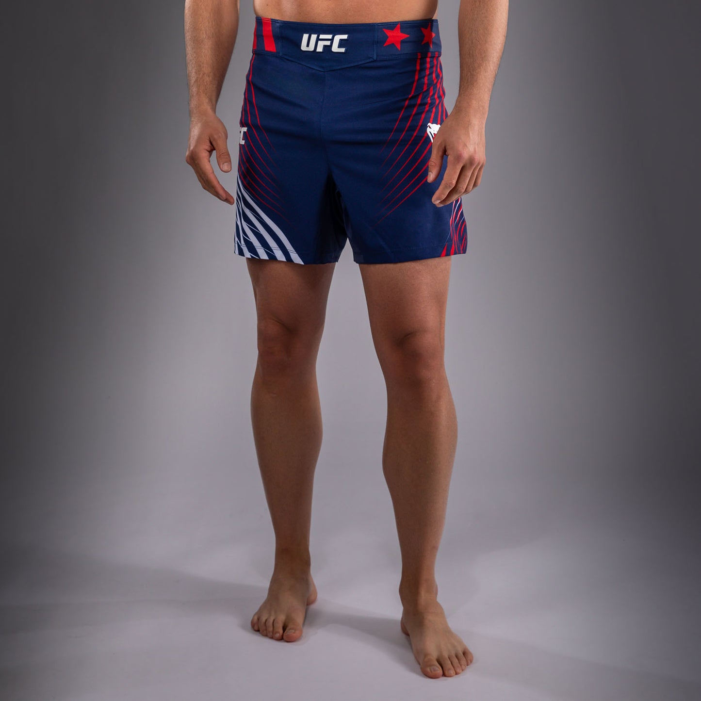 Men's Official UFC Freedom 250 by Venum Blue Personalized Authentic Fight Night Short Fit Fight Short