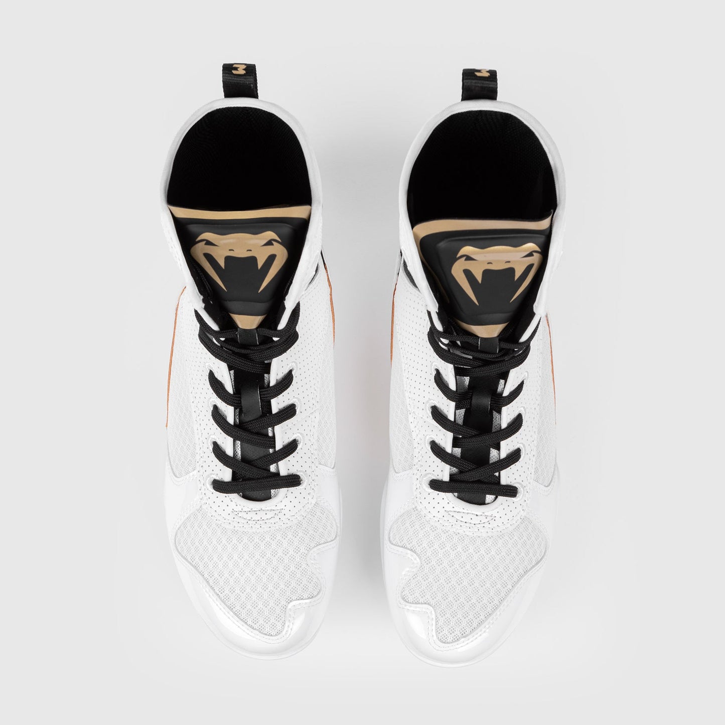 Venum Elite Boxing Shoes - White/Black/Gold