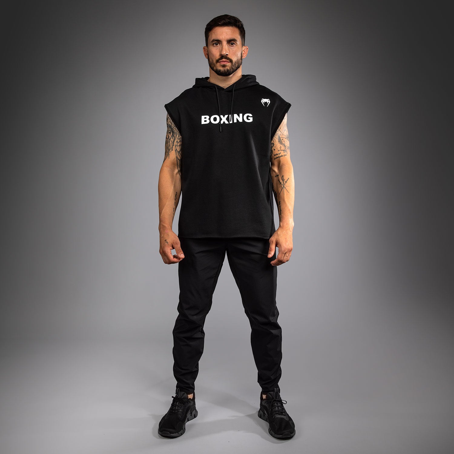 Venum Boxing VT Sleeveless Hoodie - Black/White - Venum
