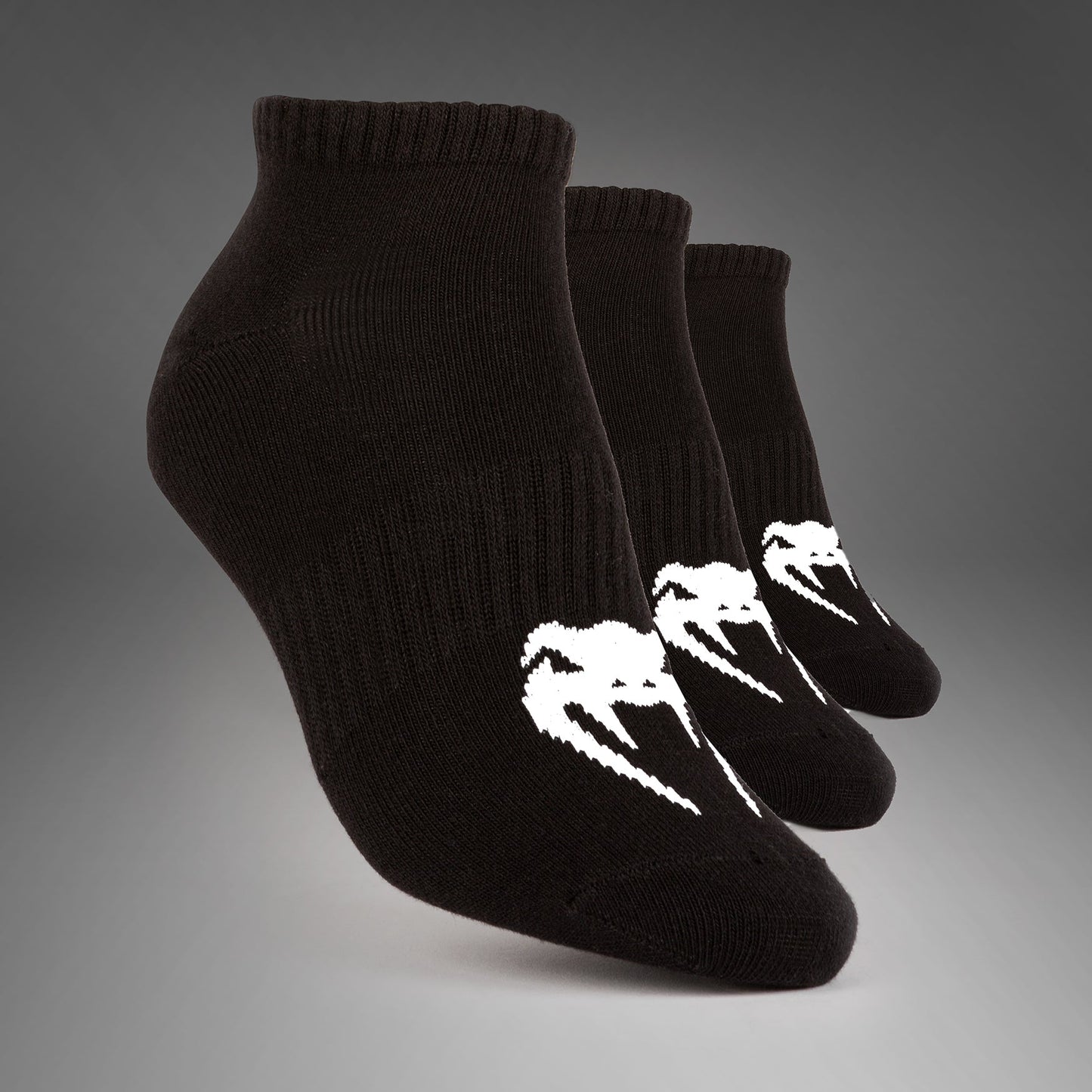 Venum Classic Footlet Sock - set of 3 - Black/White