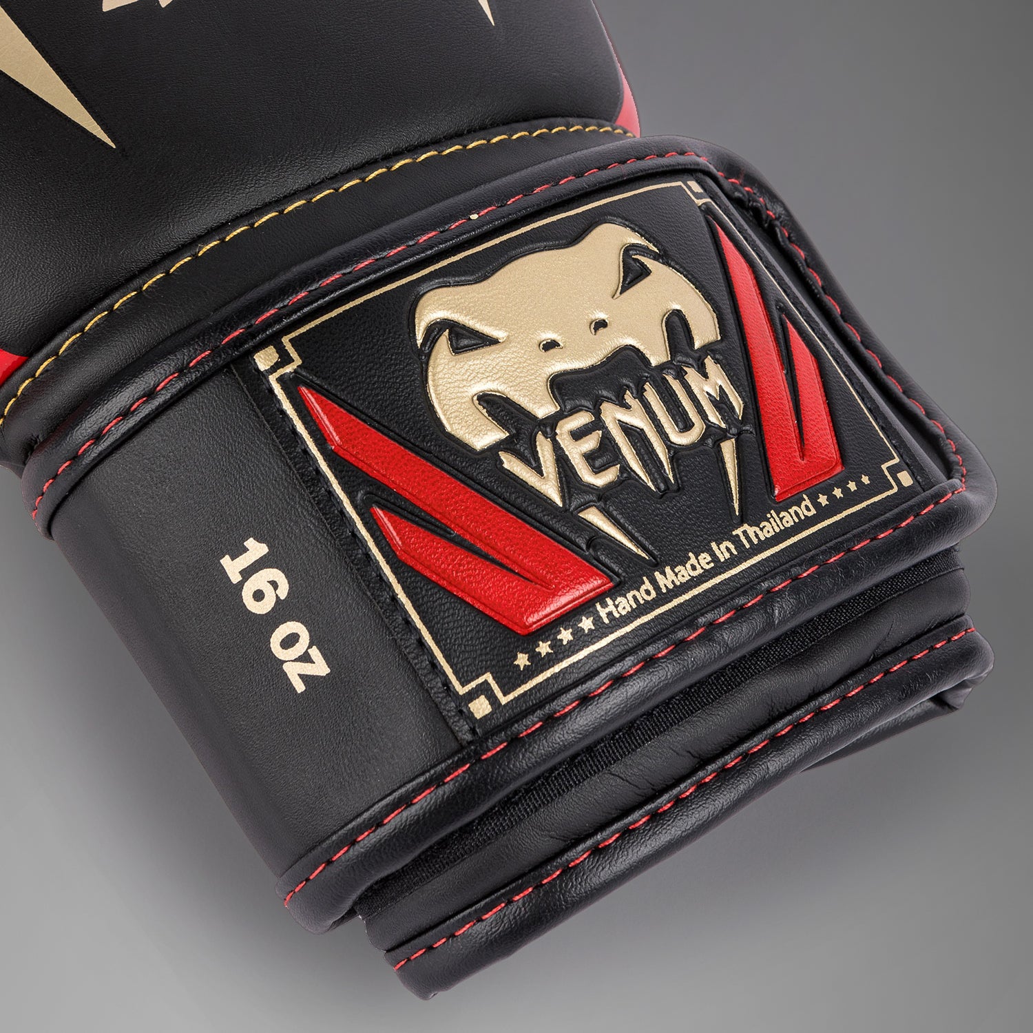 Venum Elite Boxing Gloves - Black/Gold/Red - Venum