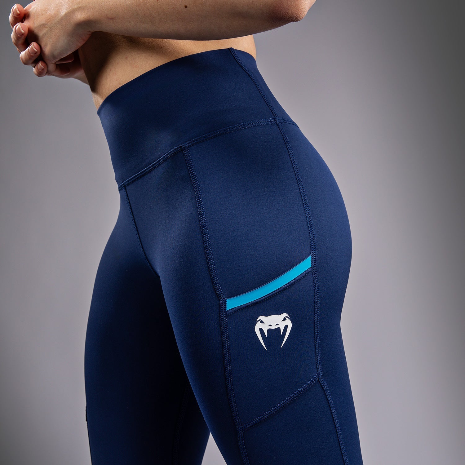 Venum x Top Rank Original Women's 7/8 Leggings - Navy Blue - Venum