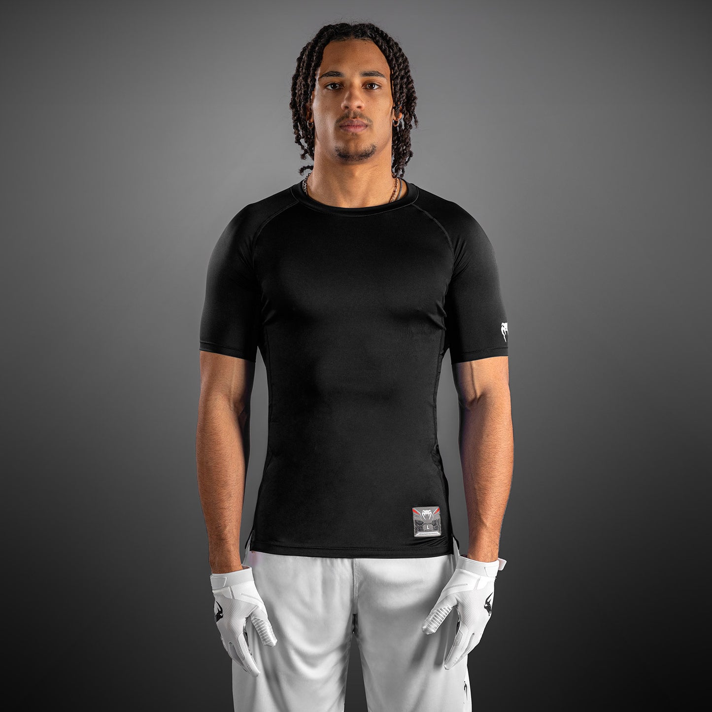 Venum Lineup Half Sleeve Compression Shirt - Black/White