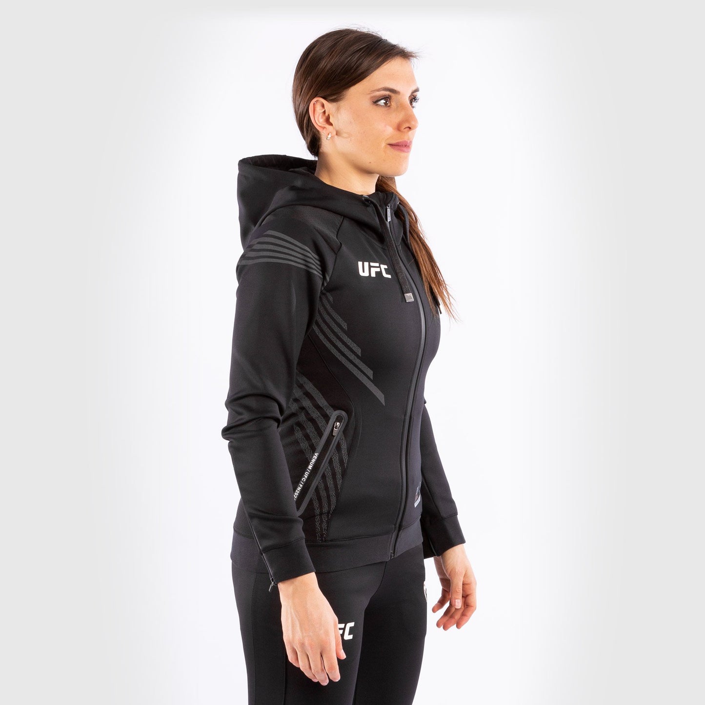 UFC Venum Personalized Authentic Fight Night Women's Walkout Hoodie - Black