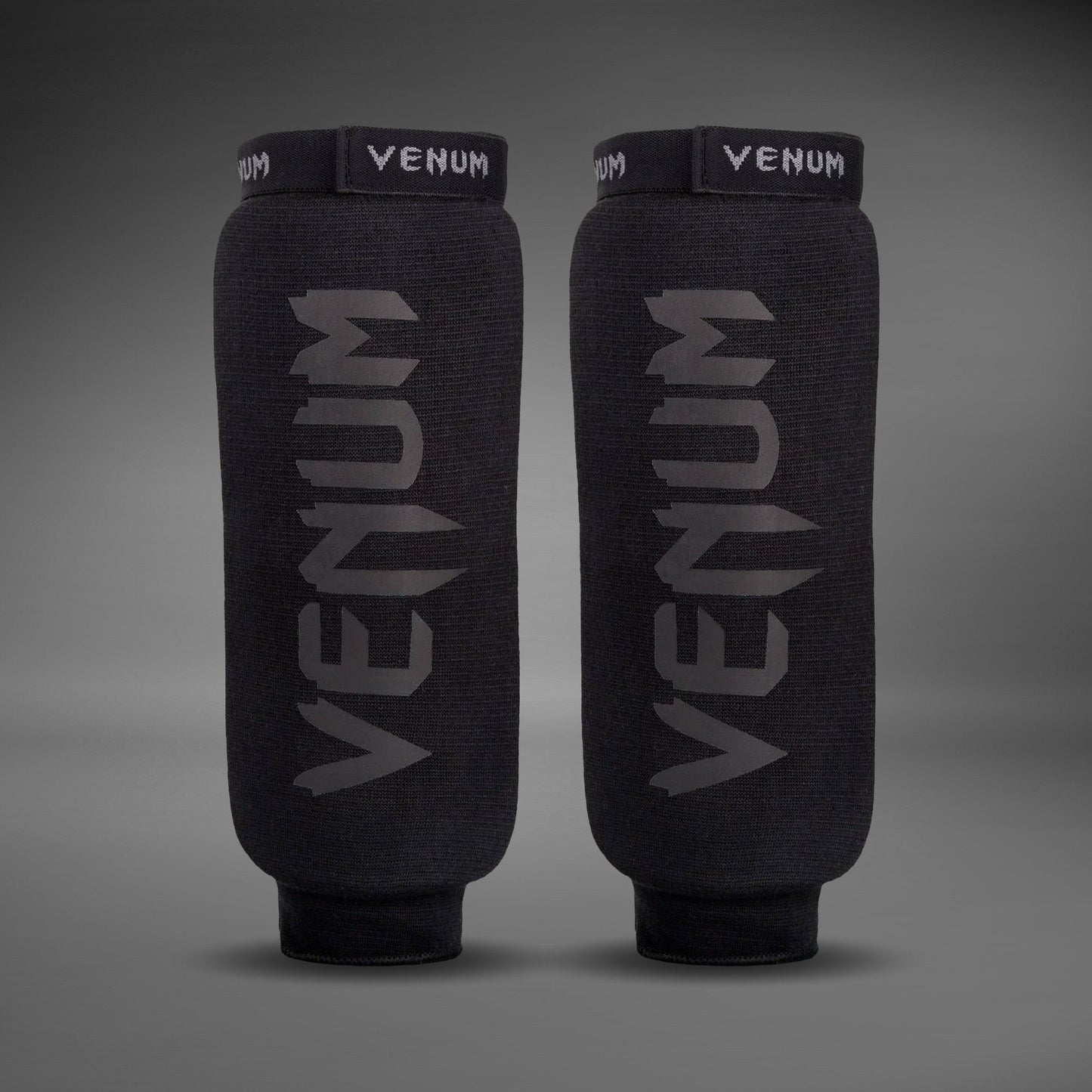 Venum Kontact Shin Guards Without Foot - Black/Black