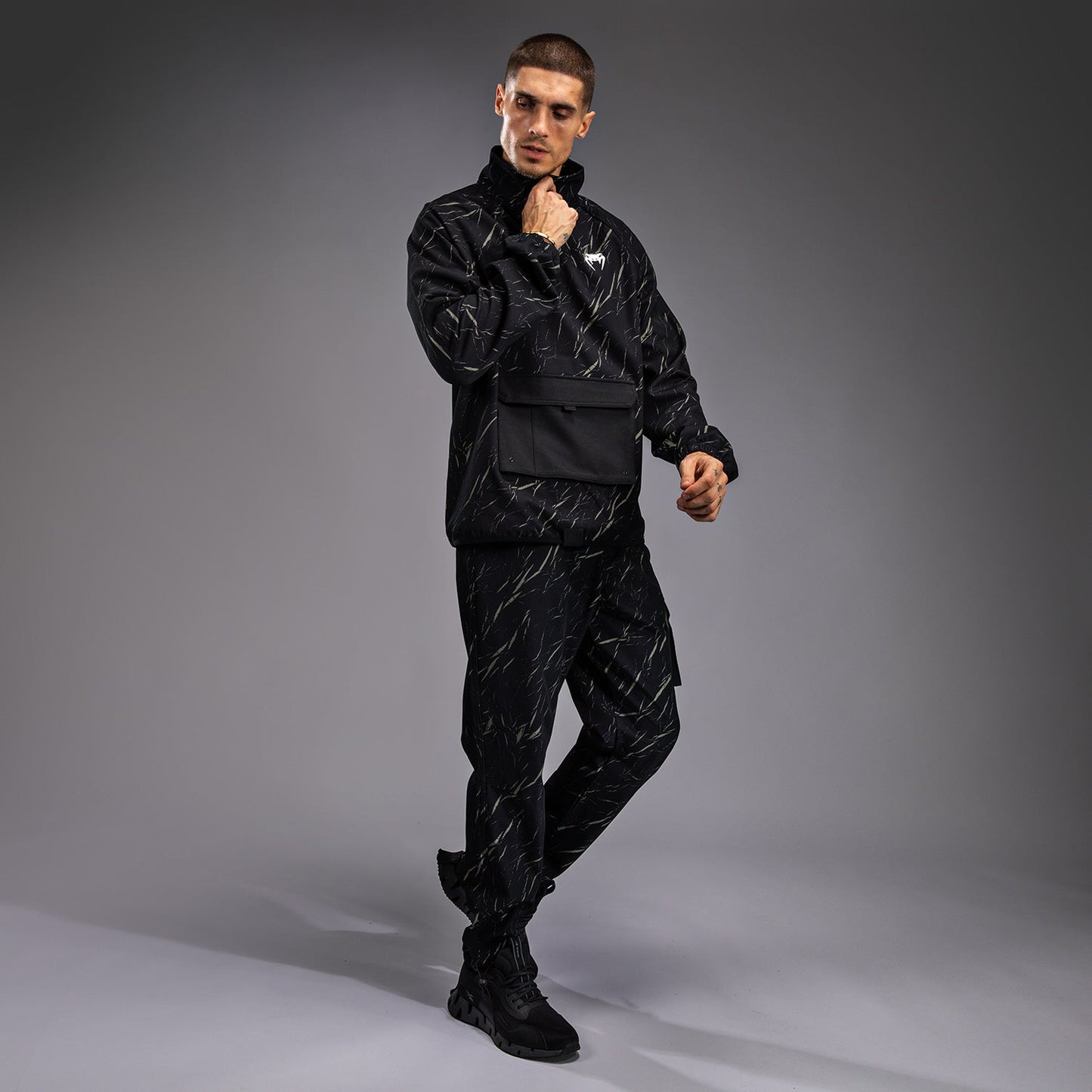 Venum Trooper Men's Half-Zip Jacket - Black/Stone Sand