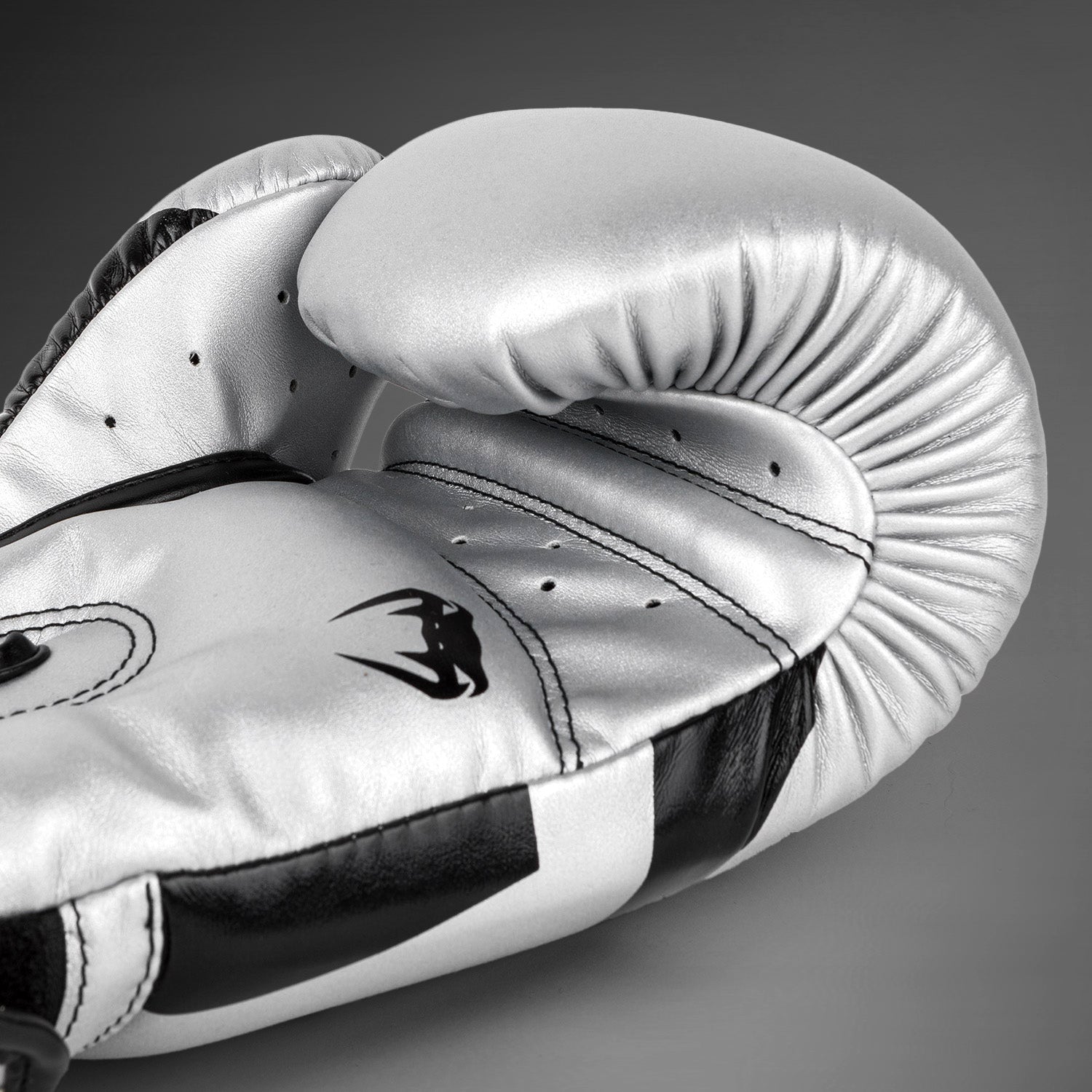 Venum Elite Boxing Gloves - Silver/Black - Venum