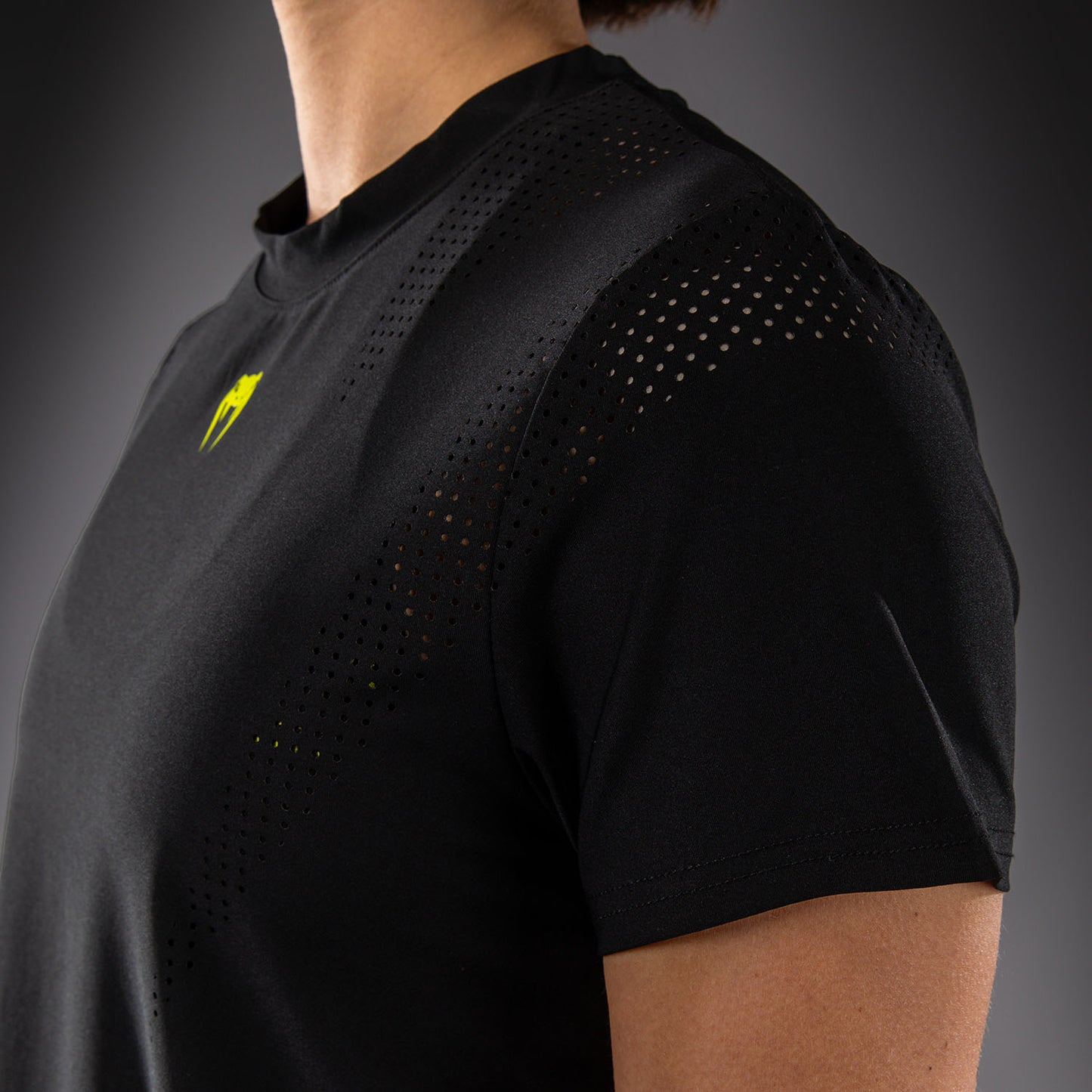 Venum Lazer Women's Dry Tech T-Shirt - Black/Yellow  product-type_Dry Tech T-Shirts Venum