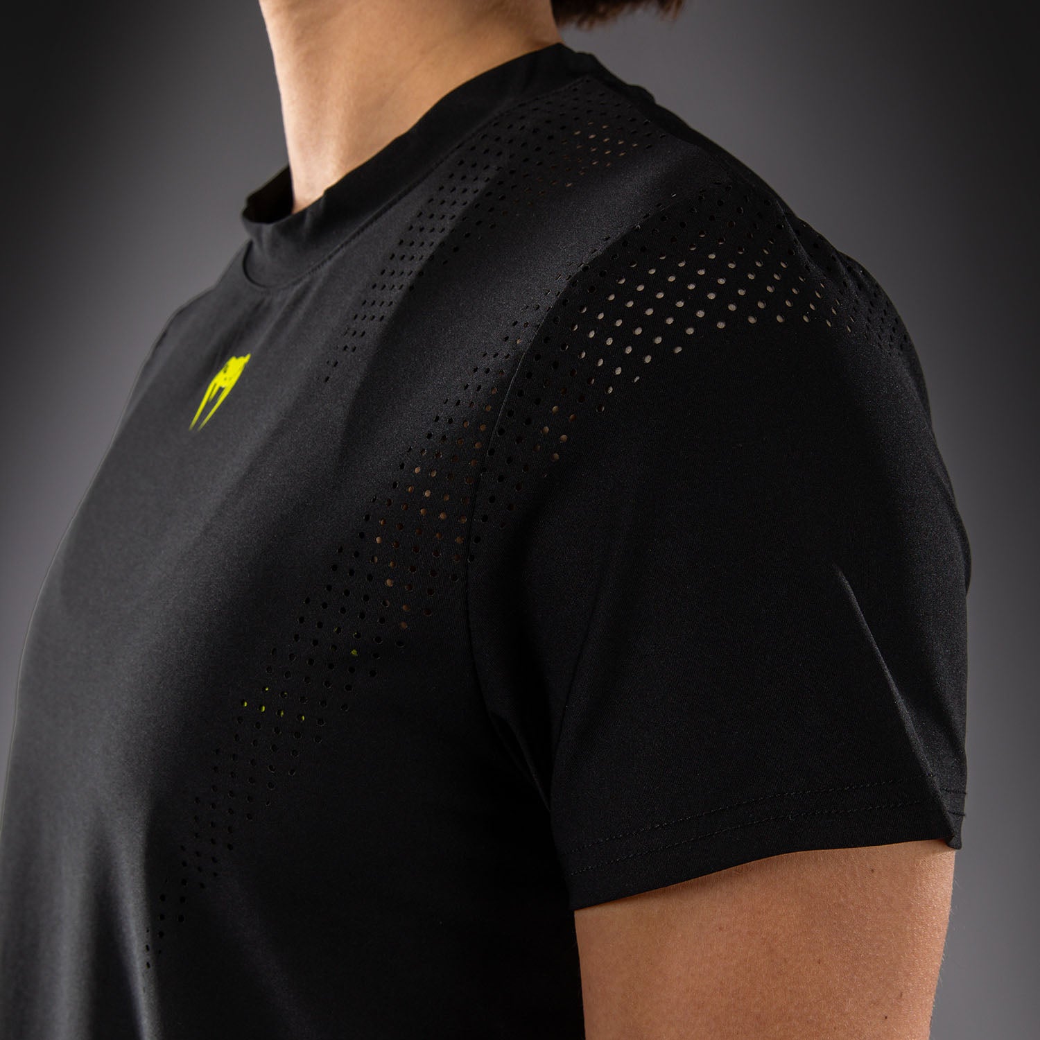 Venum Lazer Women's Dry Tech T-Shirt - Black/Yellow  product-type_Dry Tech T-Shirts Venum