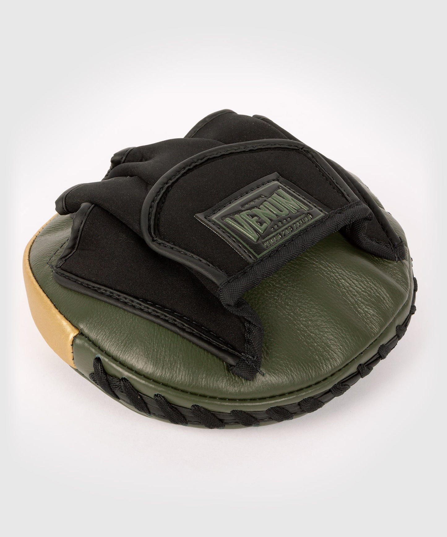 Venum Pro Boxing Mini Curved Punch Mitts (Pair) - Khaki/Gold