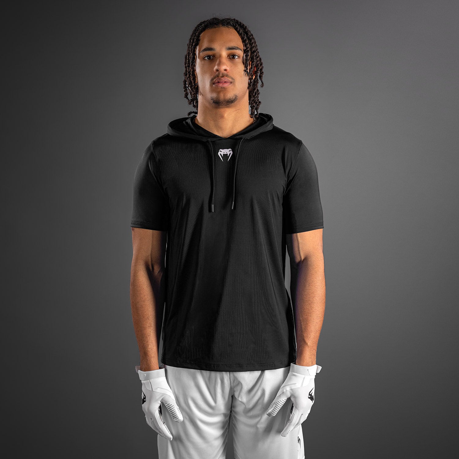 Venum Elite Short Sleeve Dry-Tech Hoodie - Black  product-type_Sweatshirts Venum