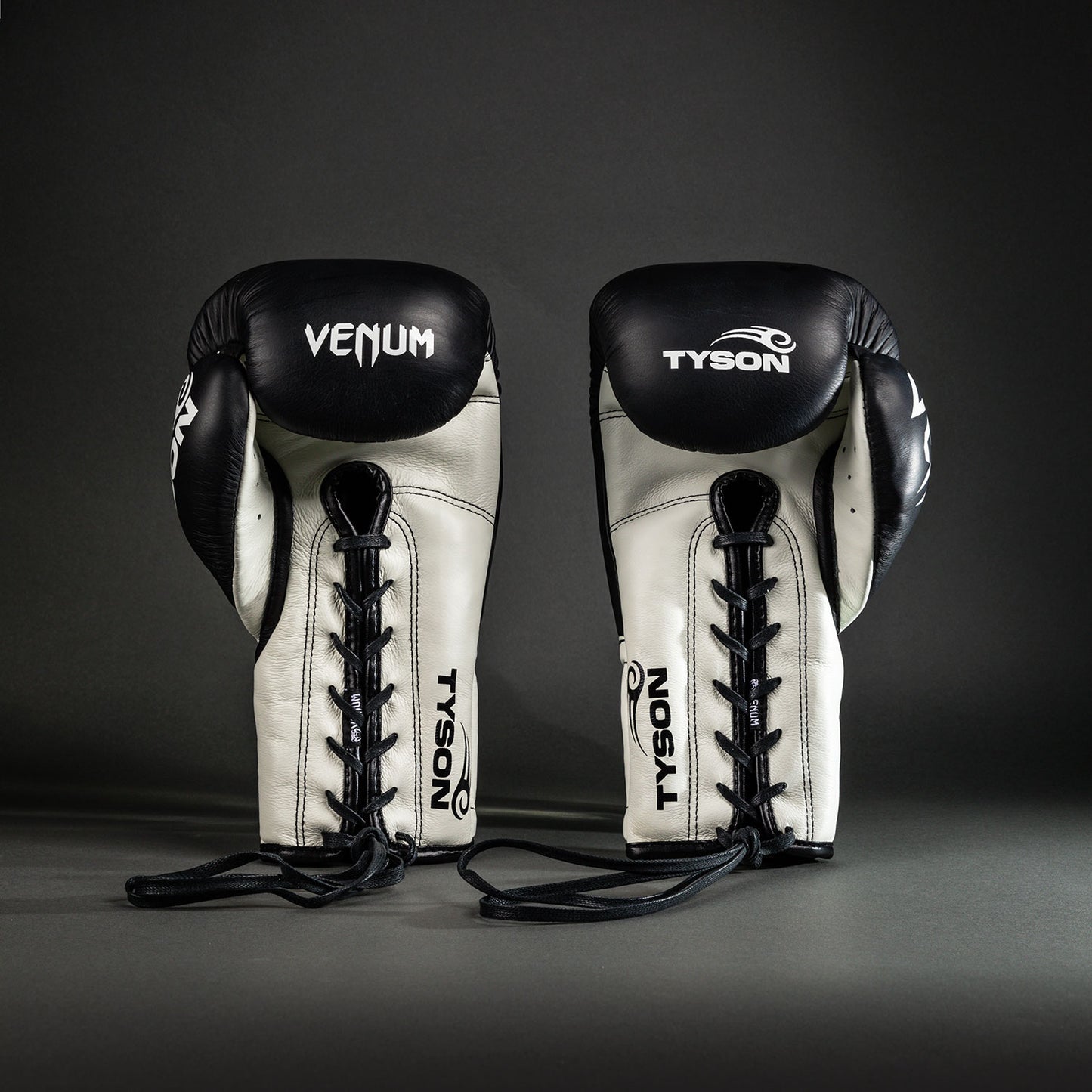 Venum Giant 2.0 Mike Tyson Pro Boxing Gloves with Laces - Deep Black/Optical White