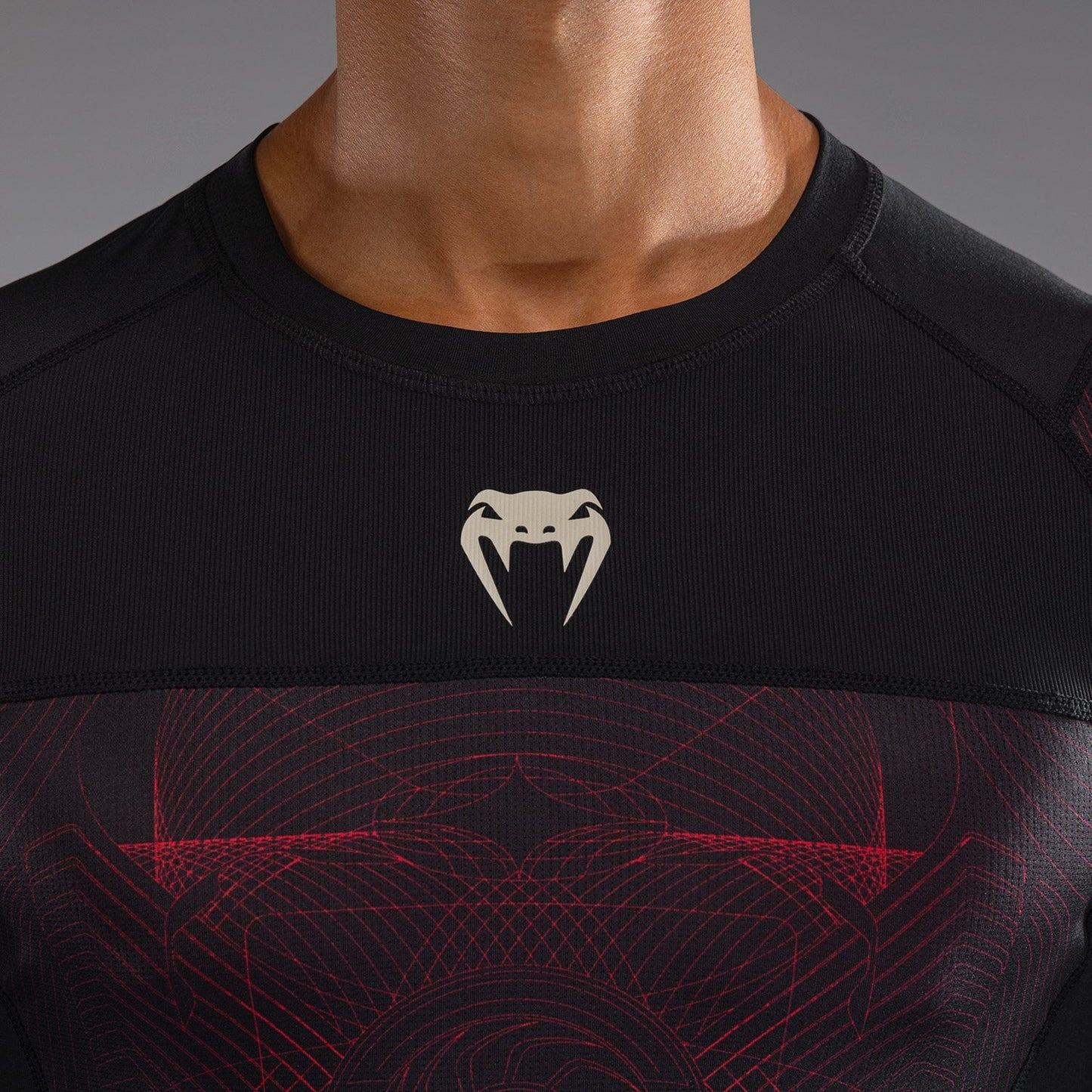 Venum G-Fit Air Men's Long Sleeve Rashguard - Deep Black/Fire Red