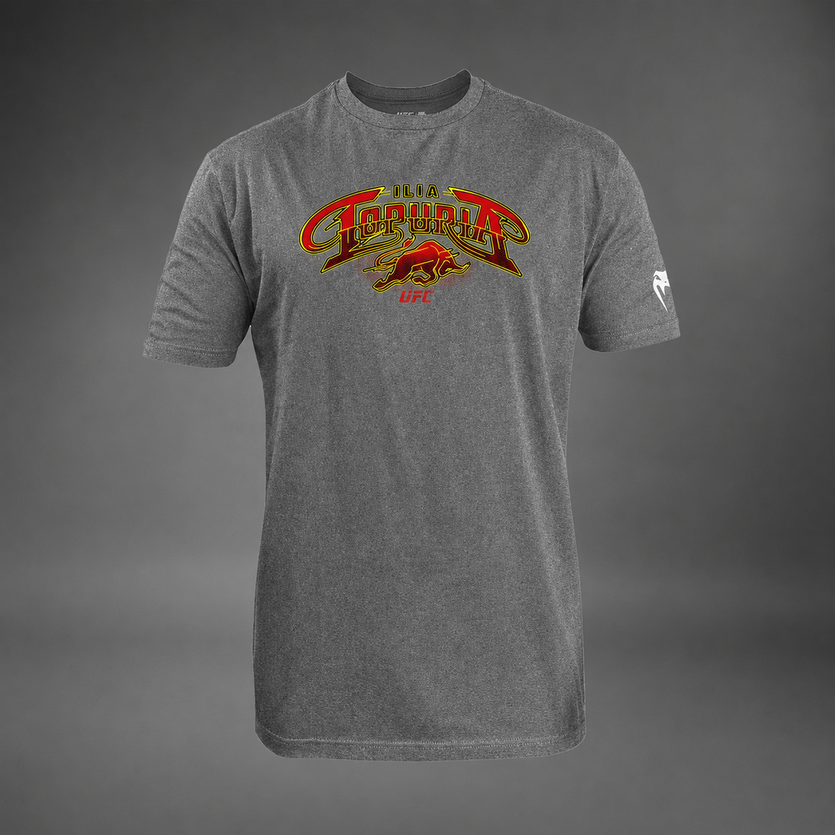 Men's UFC Unrivaled by Venum Heather Grey Ilia Topuria T-Shirt - Venum