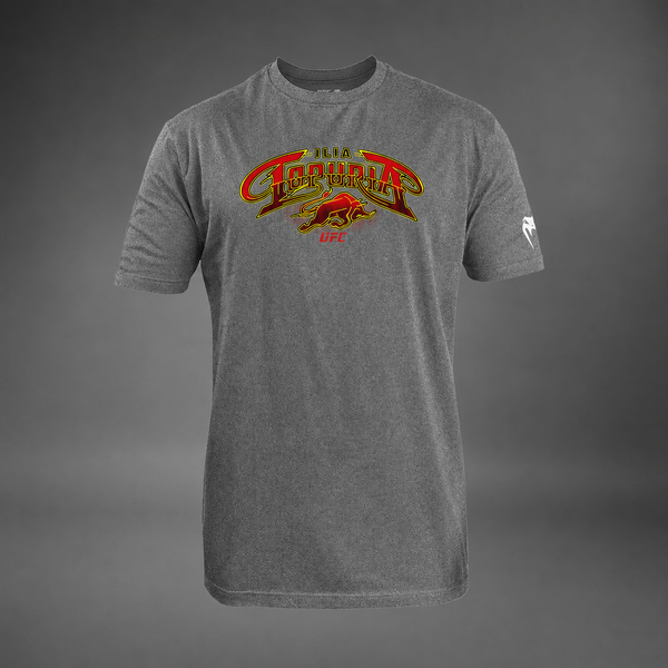 Men's UFC Unrivaled by Venum Heather Grey Ilia Topuria T-Shirt - Venum