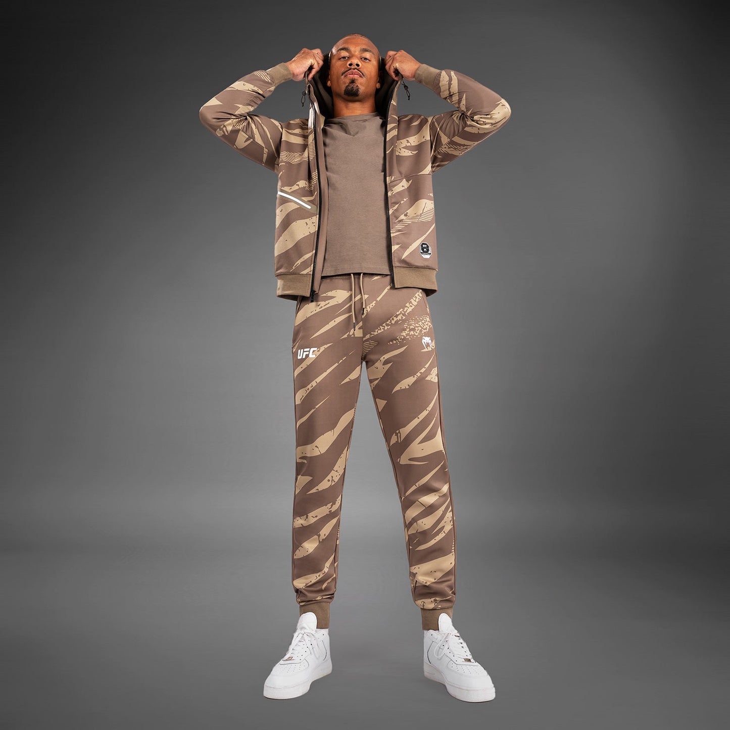 UFC Adrenaline by Venum Fight Week Men’s zip Hoodie - Desert Camo