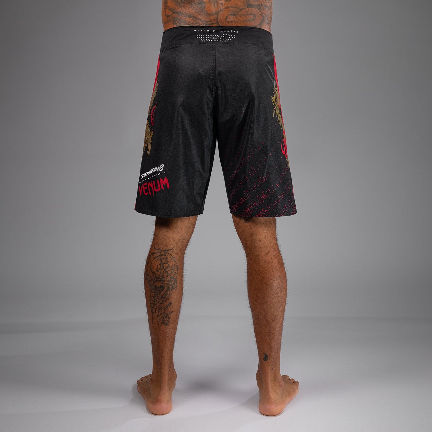 Venum x TEKKEN 8 - Marshall Law Fight Shorts - Black/Red/Gold