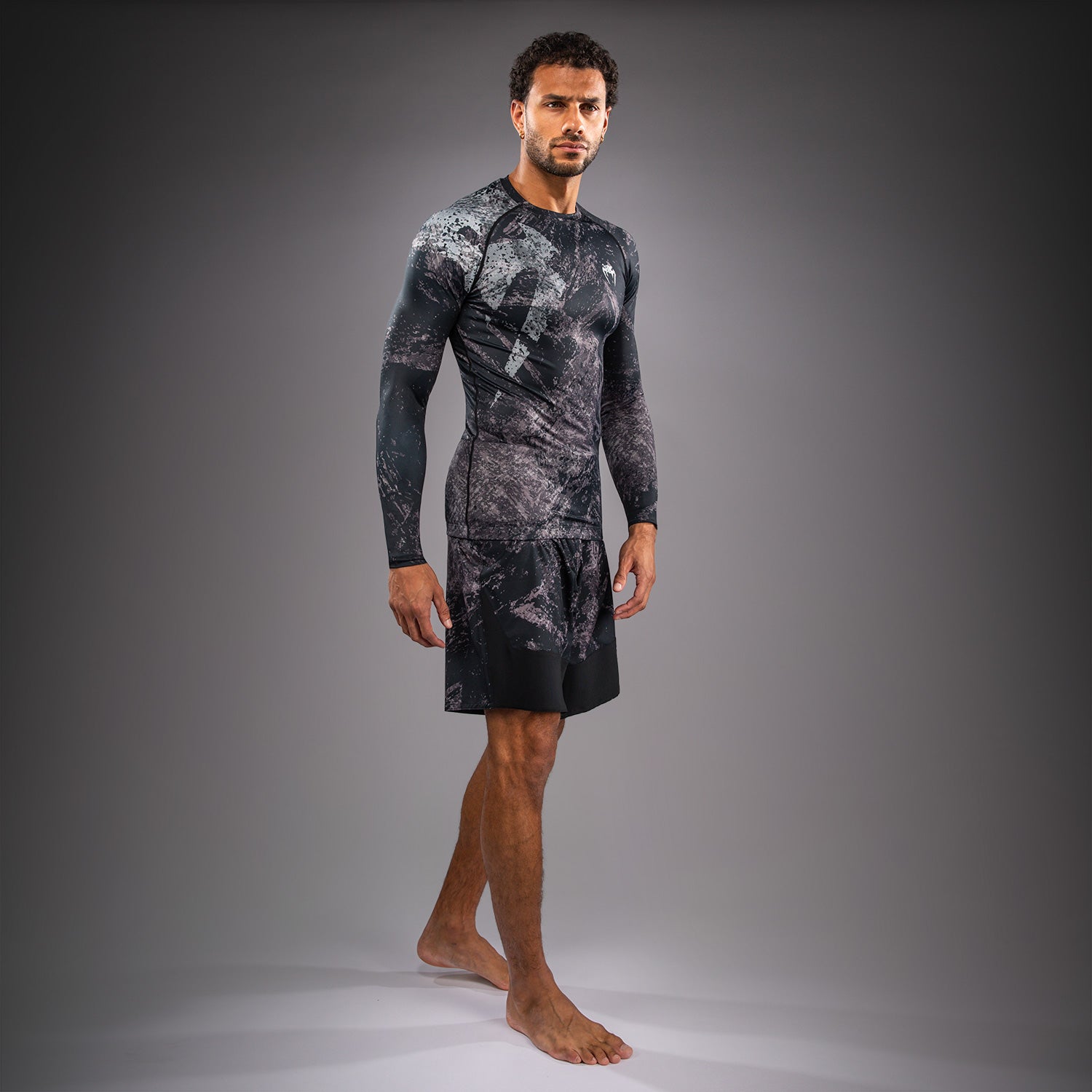 Venum Rage & Workout Long Sleeve Rashguard - Black/Grey  product-type_Compression T-Shirts Venum