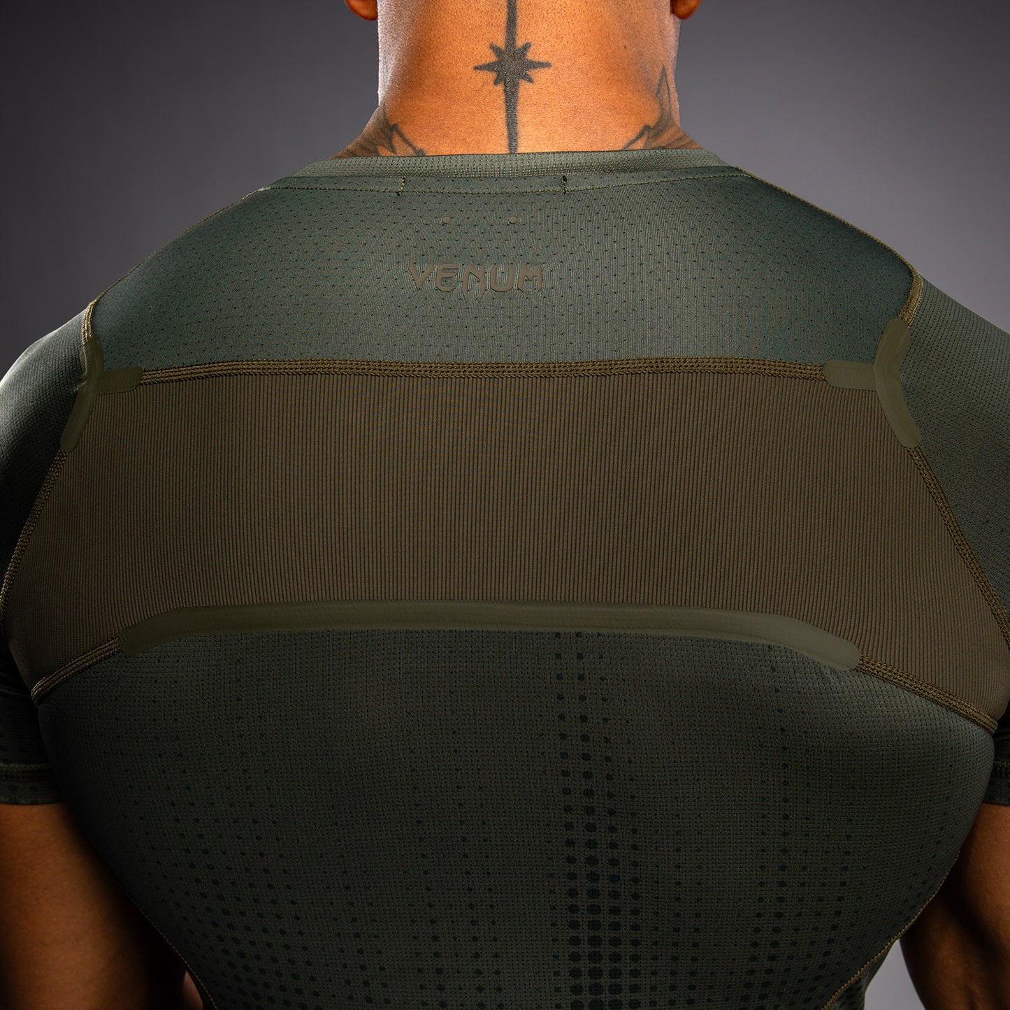 Venum Stealth Short Sleeve Rashguard - Khaki/Dark Green  product-type_Compression T-Shirts Venum