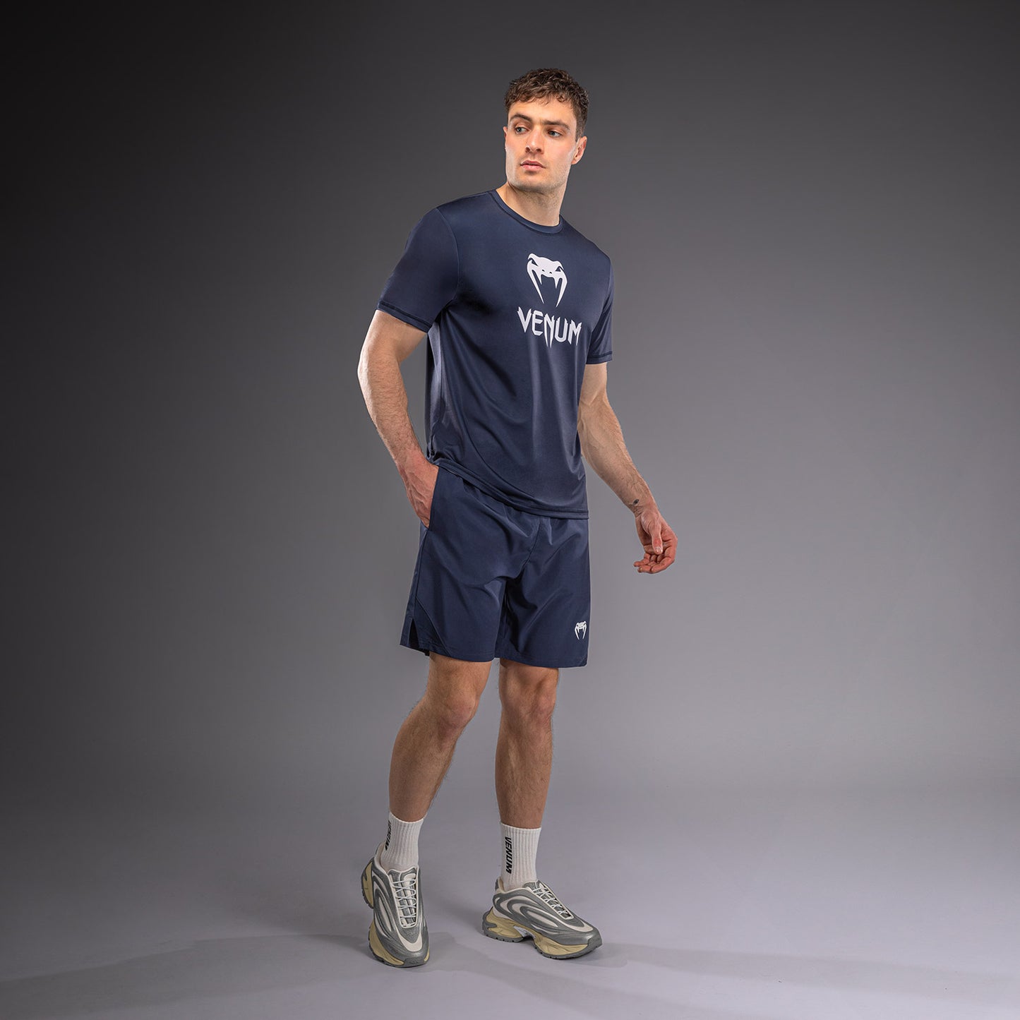 Venum Classic Dry Tech T-Shirt - Navy Blue/White  product-type_Dry Tech T-Shirts Venum