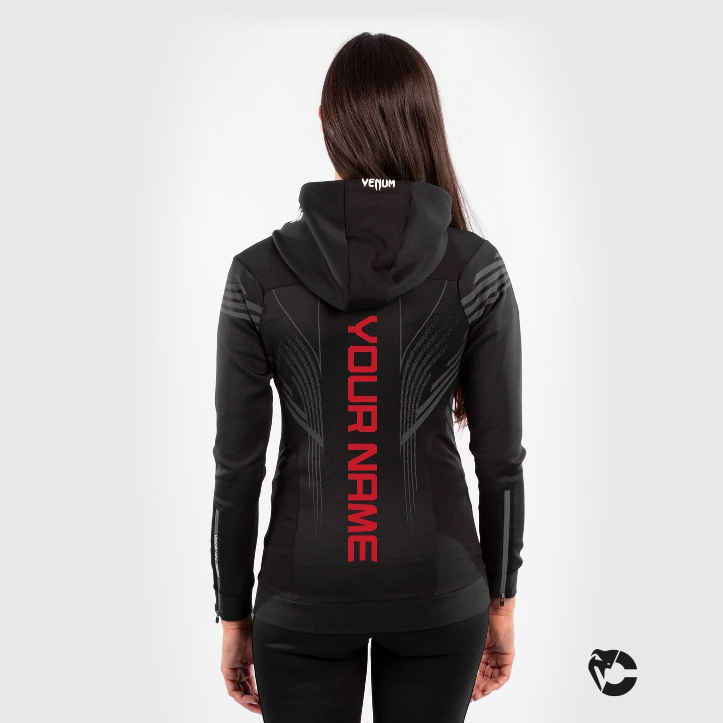 UFC Venum Personalized Authentic Fight Night Women's Walkout Hoodie - Black