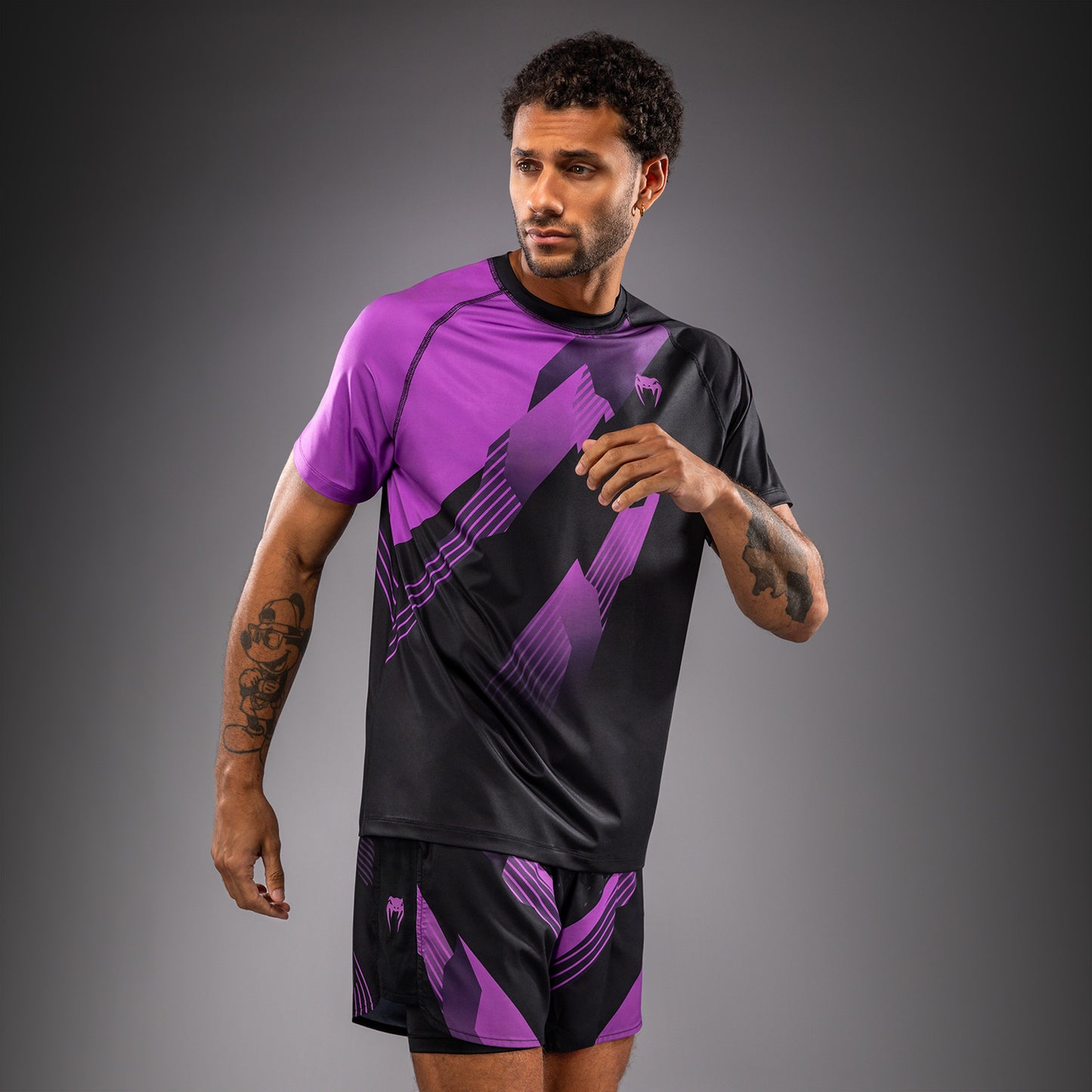 Venum No-Gi 6.0 Dry Tech T-Shirt - Black/Purple  product-type_Dry Tech T-Shirts Venum