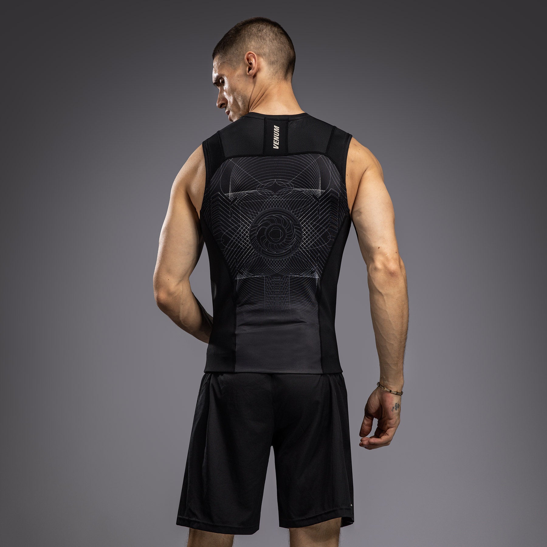 Venum G-Fit Air Men's Sleeveless Rashguard - Deep Black/Desert