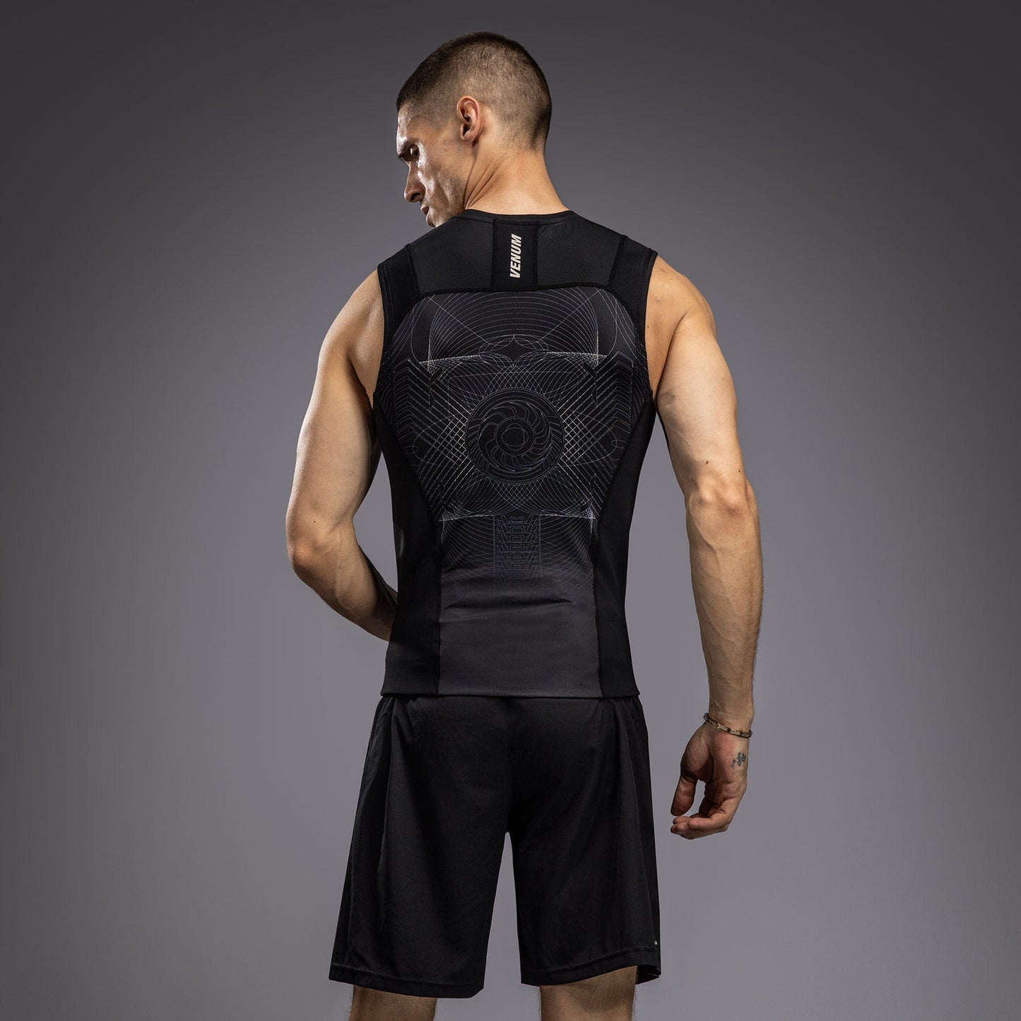 Venum G-Fit Air Men's Sleeveless Rashguard - Deep Black/Desert Sand