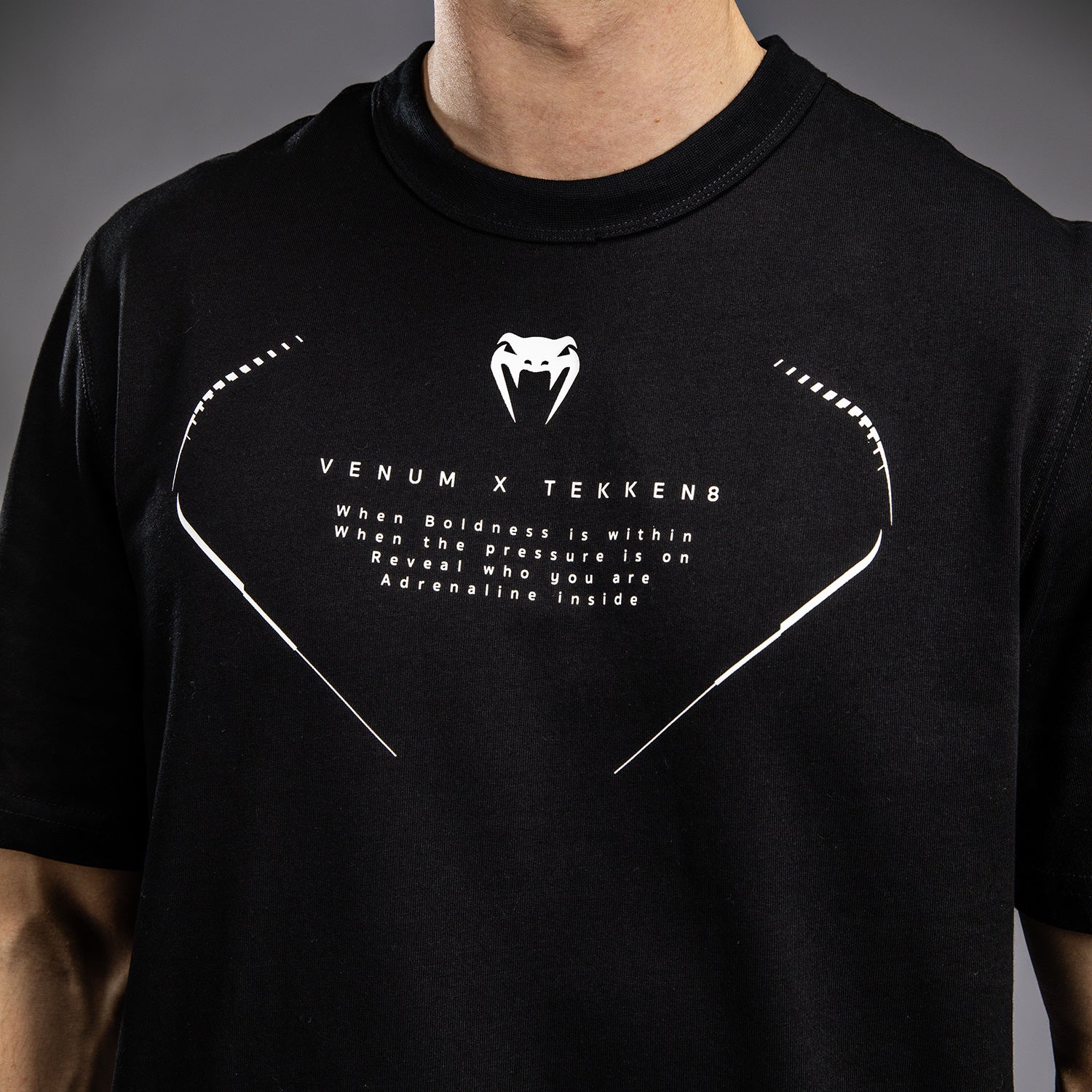 Venum x TEKKEN 8 - Jin Kazama T-Shirt - Black/Black/White - Venum