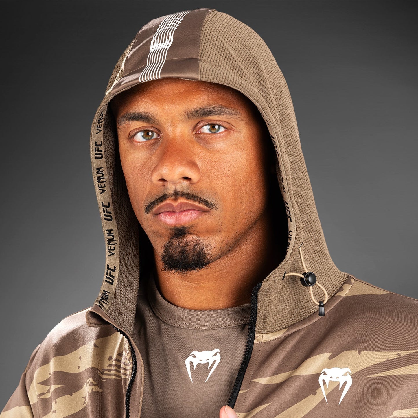 UFC Adrenaline by Venum Fight Week Men’s zip Hoodie - Desert Camo