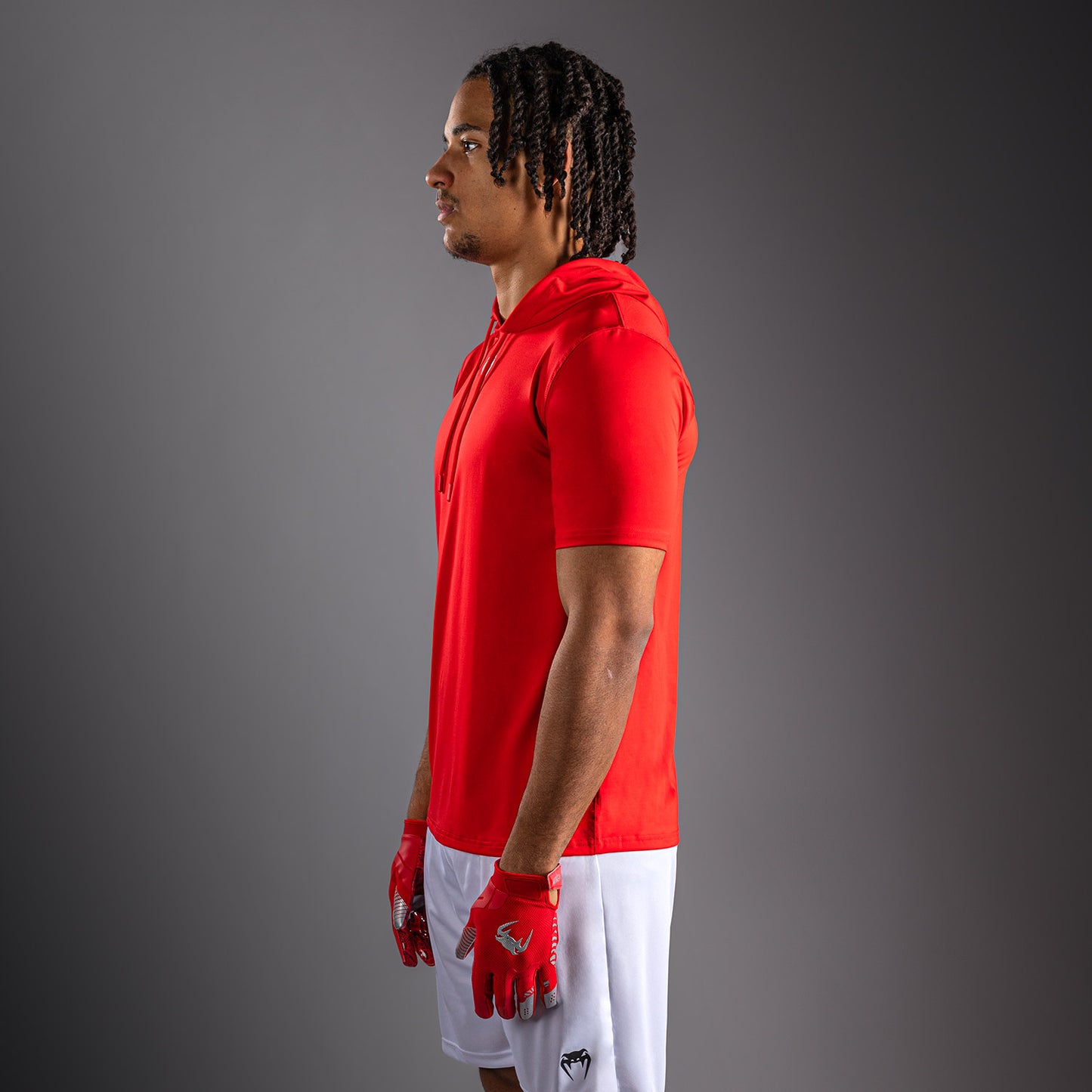 Venum Elite Short Sleeve Dry-Tech Hoodie - Red  product-type_Sweatshirts Venum