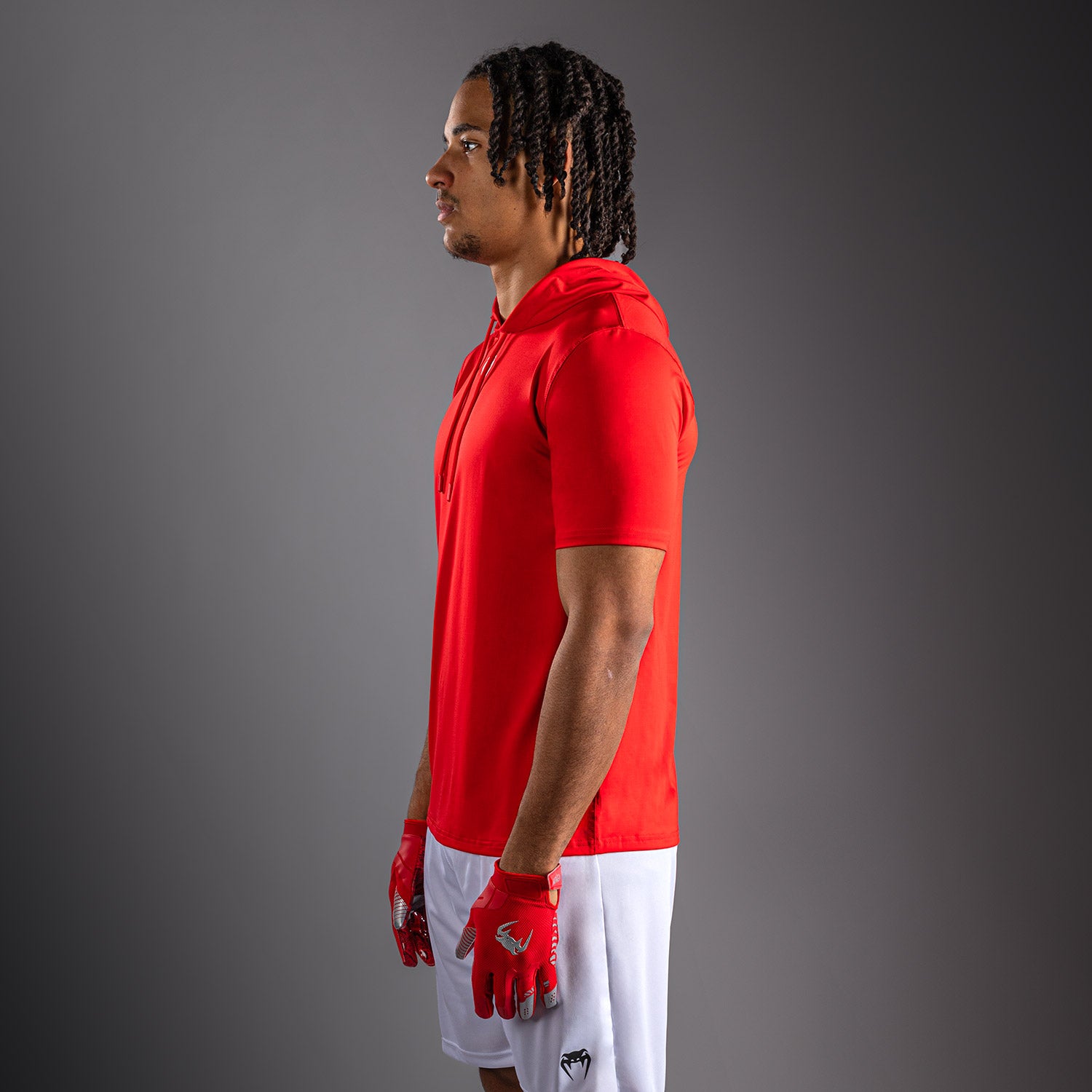 Venum Elite Short Sleeve Dry-Tech Hoodie - Red  product-type_Sweatshirts Venum