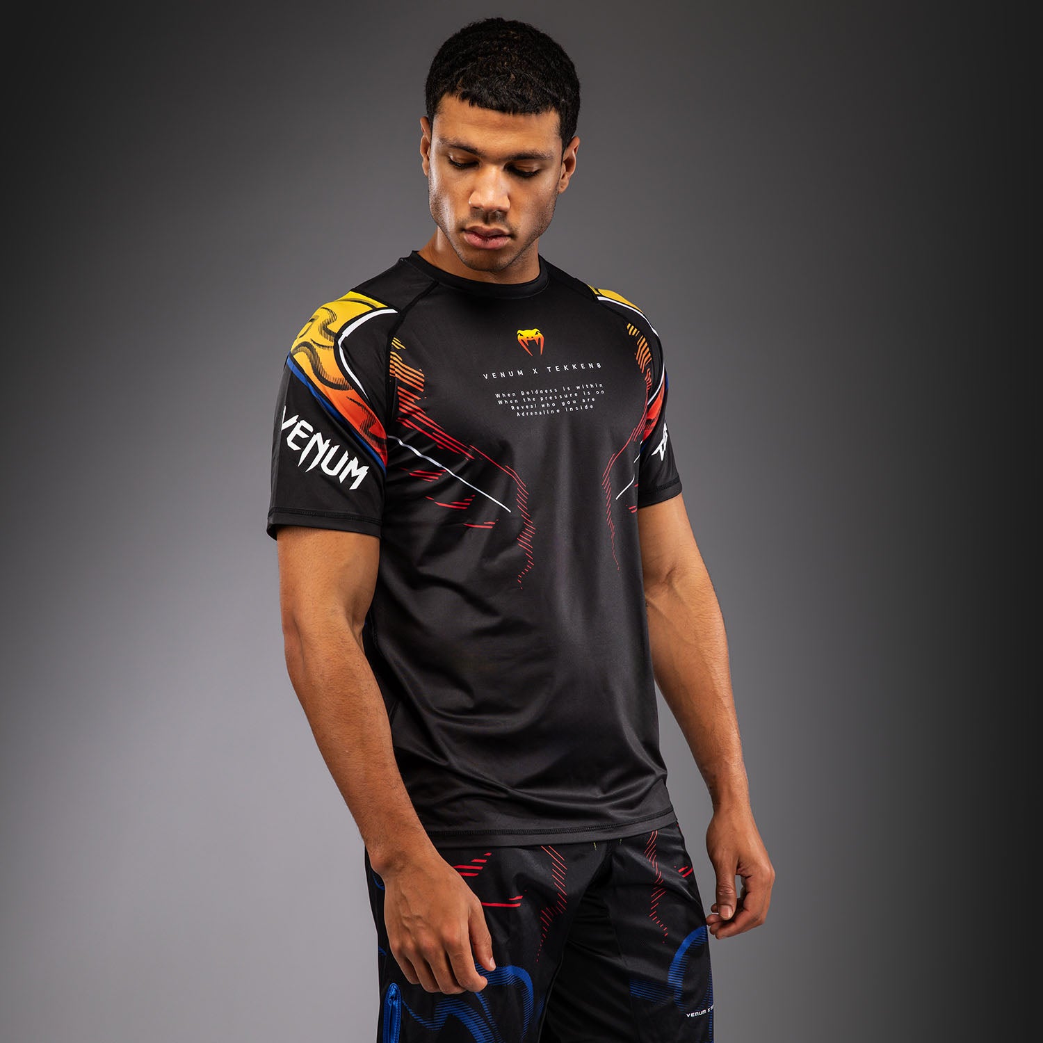 Venum x TEKKEN 8 Dry-Tech T-Shirt Yoshimitsu - Black/Orange - Venum