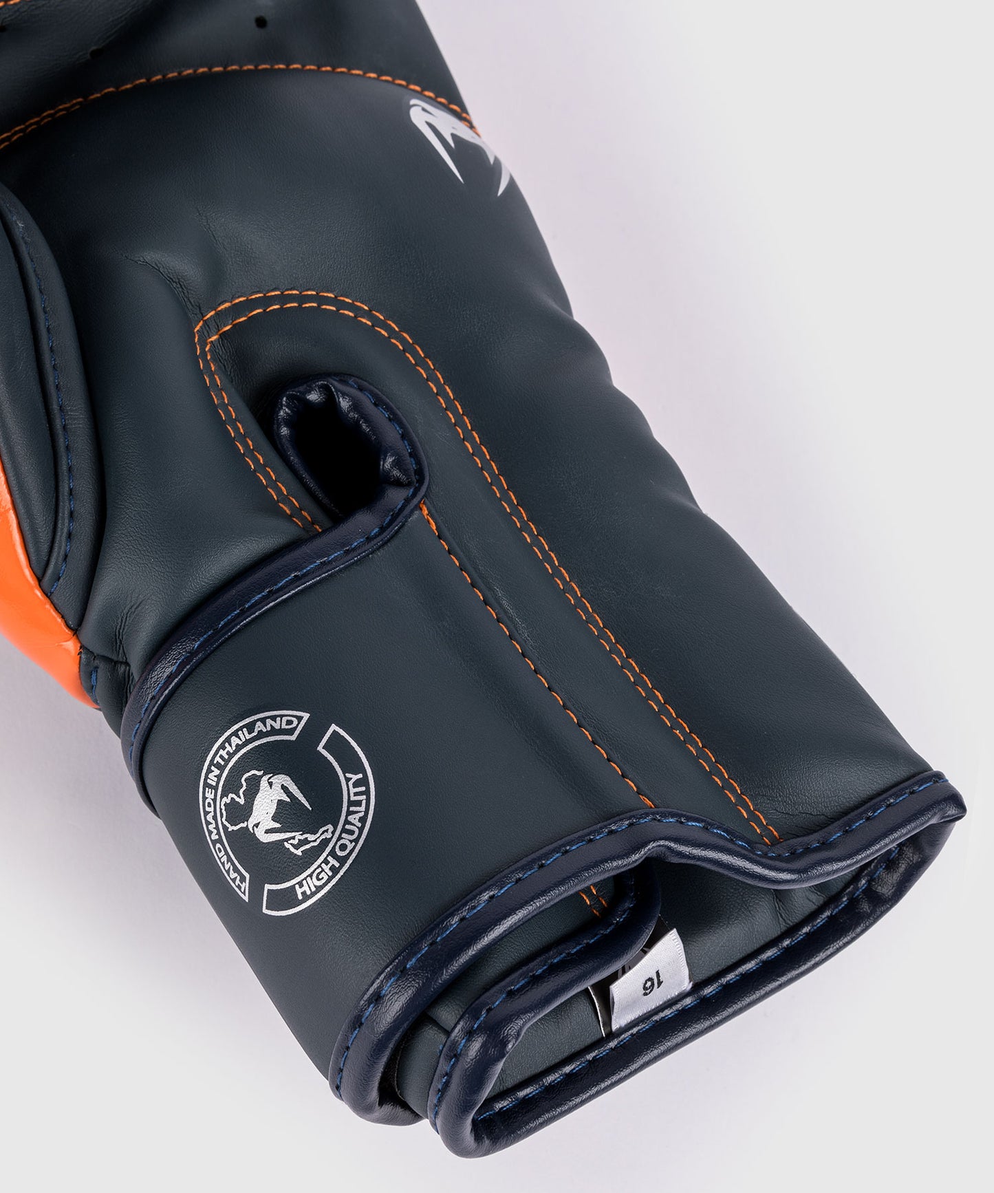 Venum Elite Boxing Gloves - Navy/Silver/Orange