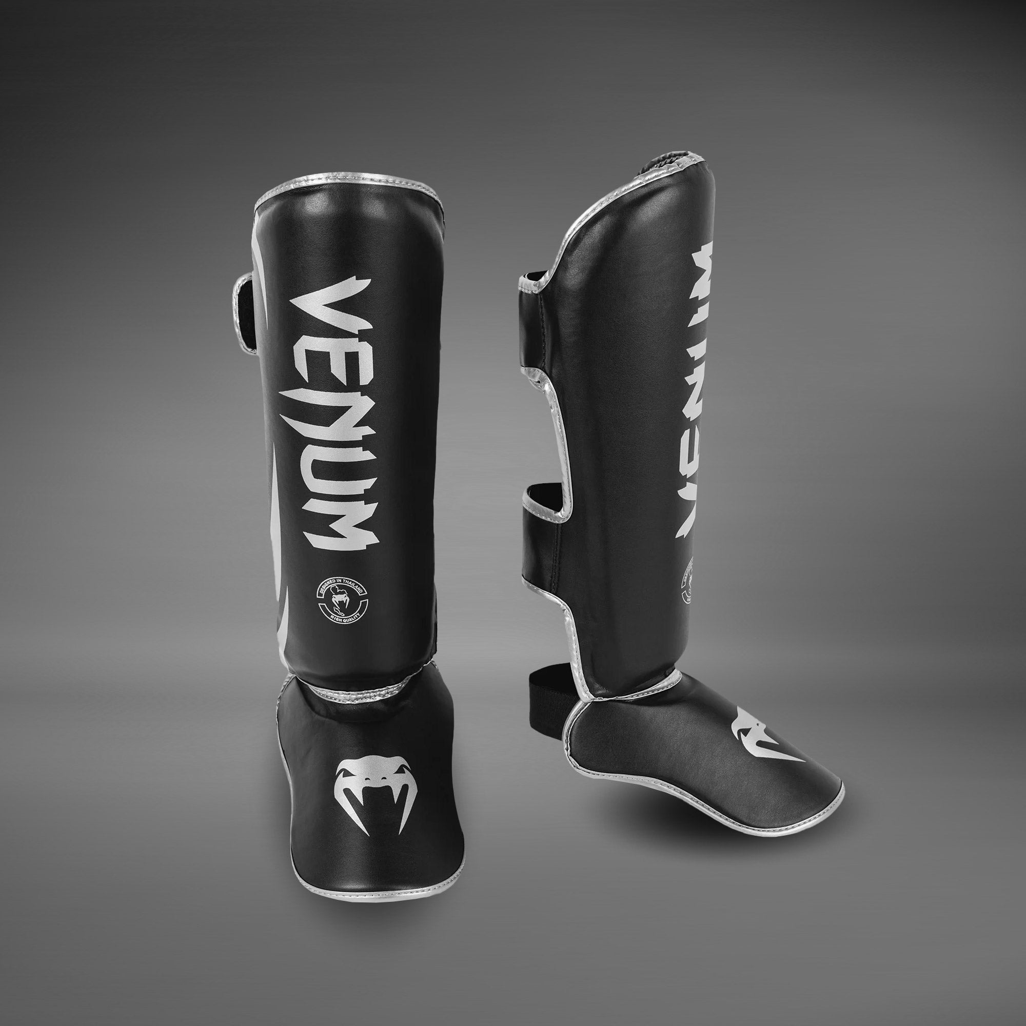 Venum Challenger Standup Shin Guards - Black/Silver - Venum